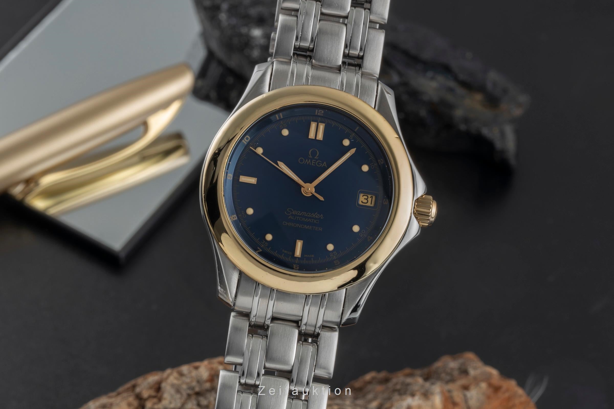 Omega Seamaster steel / gold automatic men's watch 168.1501  [2505104]