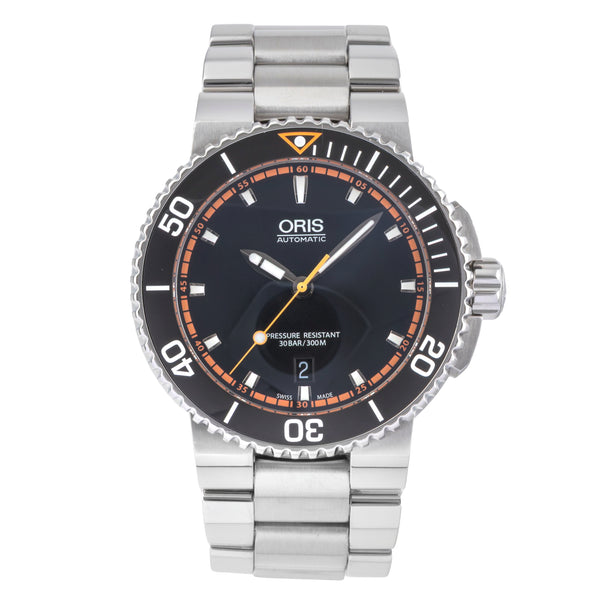Oris Aquis Date acero automático reloj para caballeros 01 733 7653 4128-07 8 26 01PEB  [2505105]