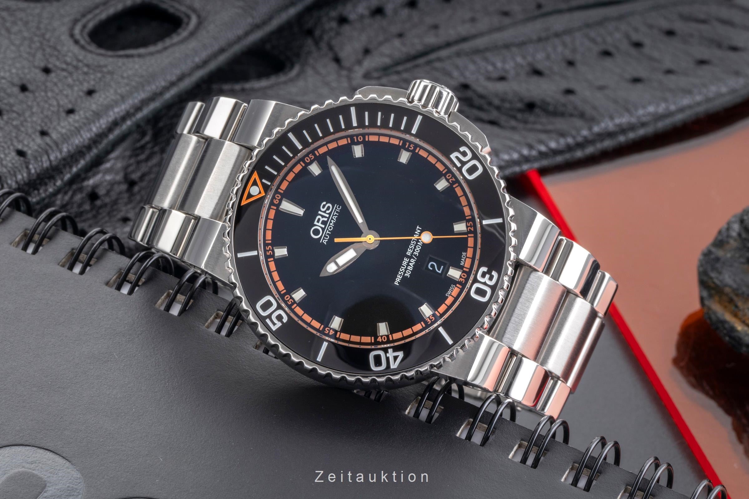 Oris Aquis Date acero automático reloj para caballeros 01 733 7653 4128-07 8 26 01PEB  [2505105]