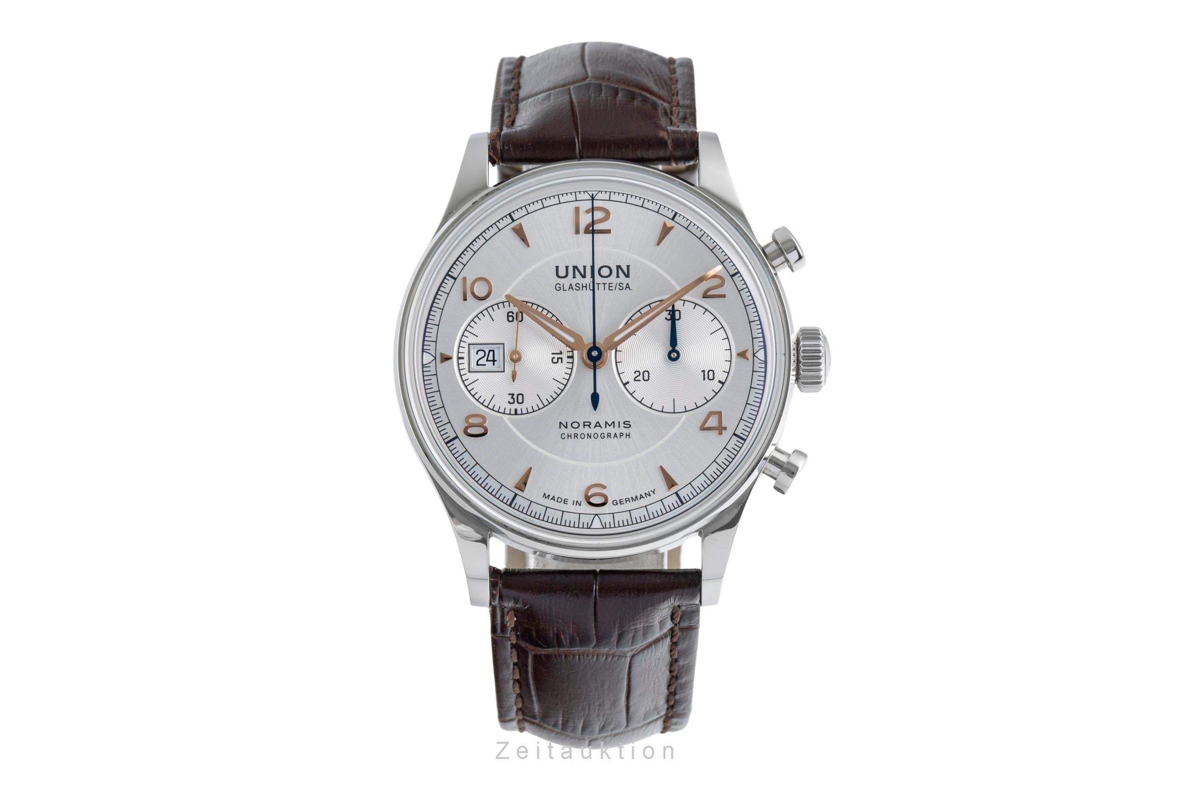 Union Glashütte Noramis chronograph steel automatic Kal. UNG-27.S2
