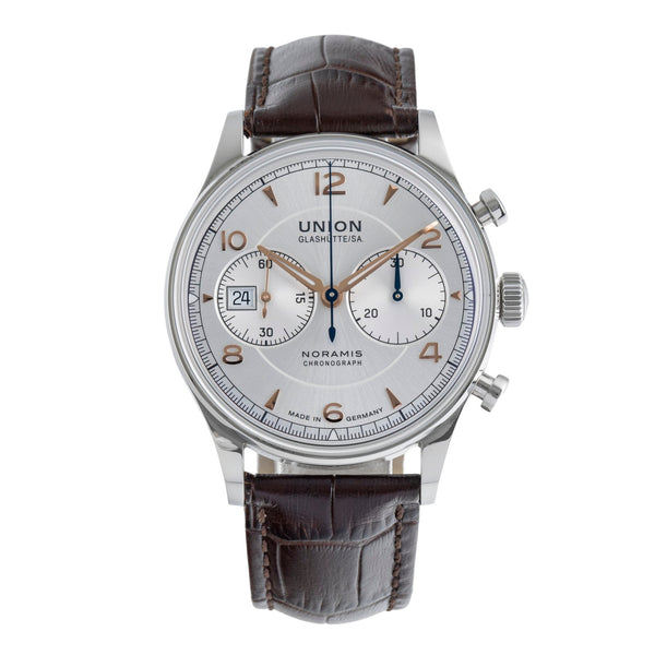 Union Glashütte Noramis chronographe acier automatique montre pour hommes D012.427.16.037.01 LP: 3350EUR  [2505107]