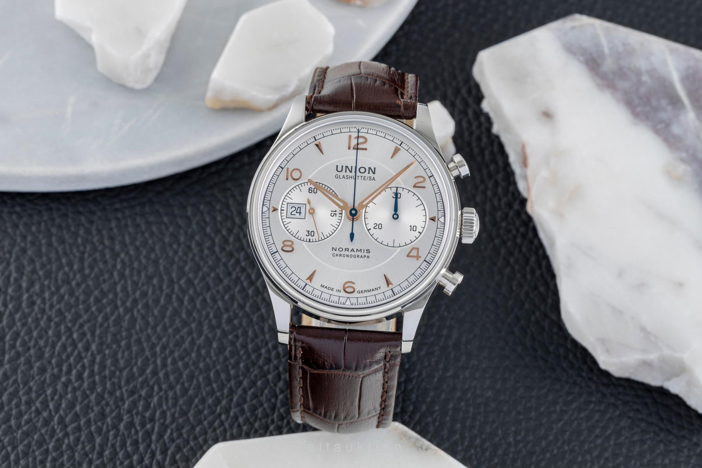 Union Glashütte Noramis chronographe acier automatique montre pour hommes D012.427.16.037.01 LP: 3350EUR  [2505107]