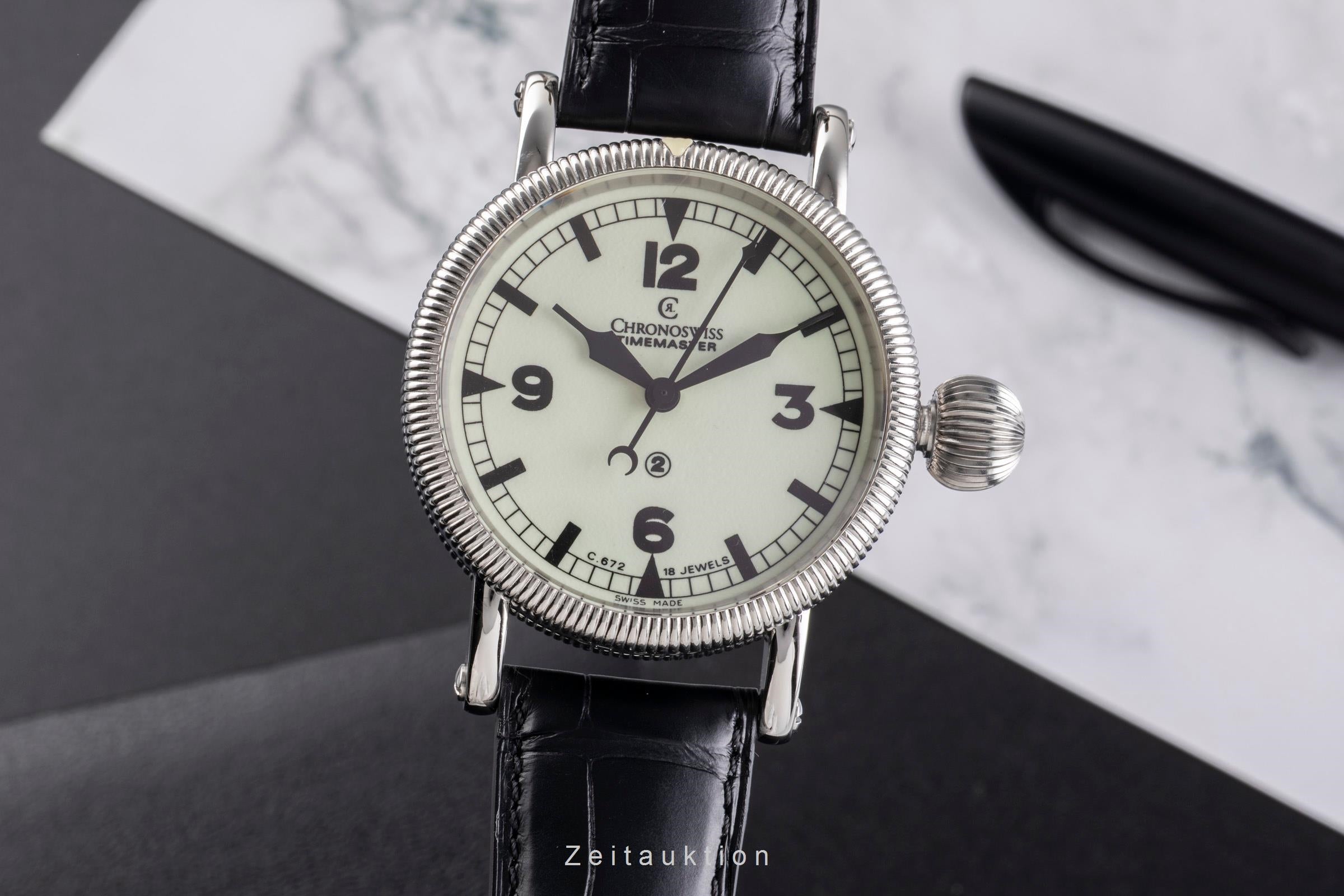 時光‼️ Chronoswiss Timemaster steel manual winding Kal. C.672 Ref. CH6233