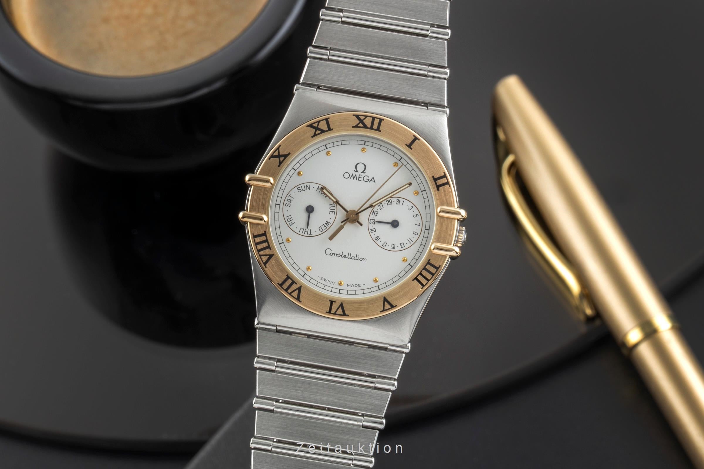 Omega Constellation acier / or  quartz montre pour hommes 396.1070  396.1080 Vintage  [2505119]
