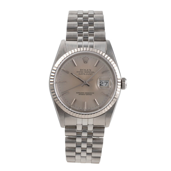 Rolex Datejust steel / white gold automatic men's watch 16234  [2505131]