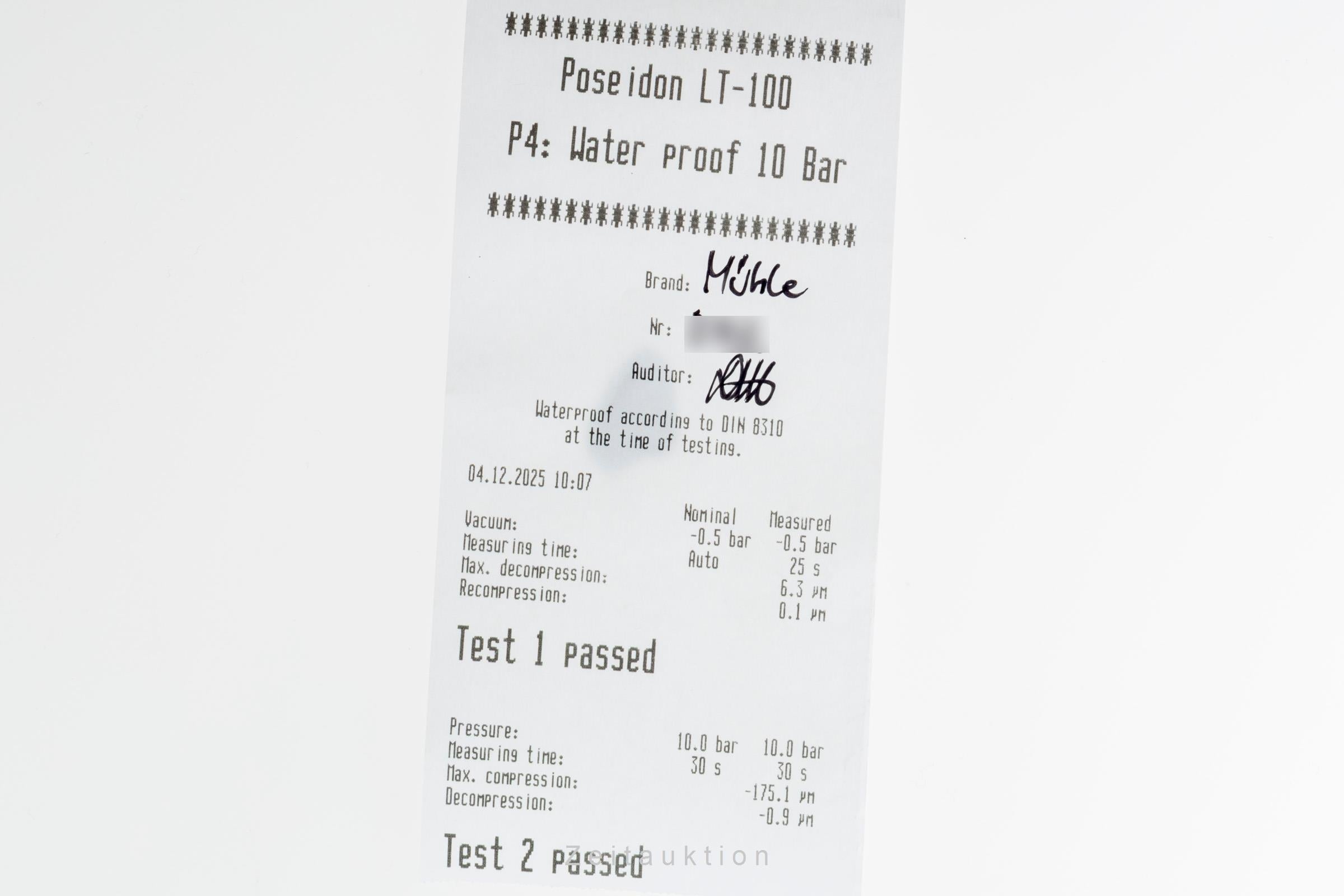 Mühle M99 Chronometer Automatik Titan Herrenuhr Ref. M1-99-20 Box [2505143]