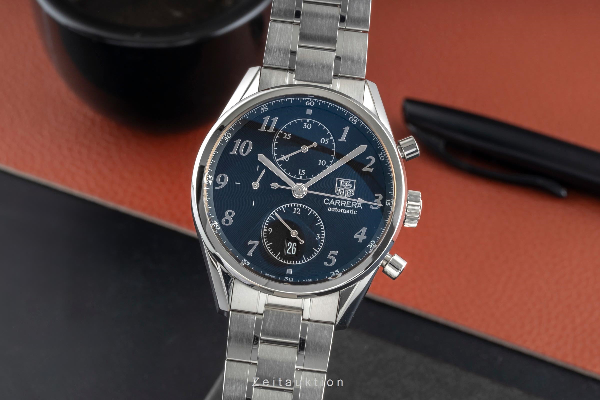 Tag Heuer Carrera Chronograph Stahl Automatik Herrenuhr Ref. CAS2110.BA0730 B&P [2505151]