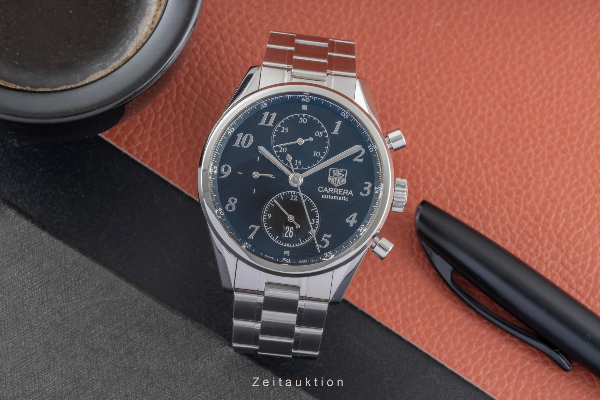 Tag Heuer Carrera Chronograph Stahl Automatik Herrenuhr Ref. CAS2110.BA0730 B&P [2505151]