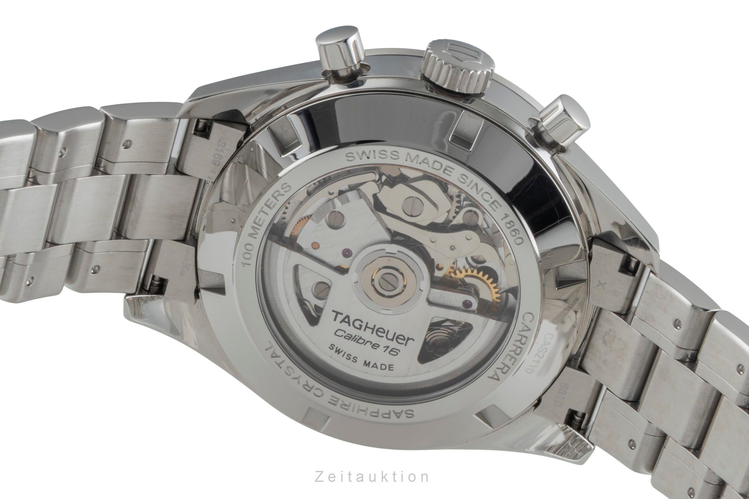 Tag Heuer Carrera Chronograph Stahl Automatik Herrenuhr Ref. CAS2110.BA0730 B&P [2505151]
