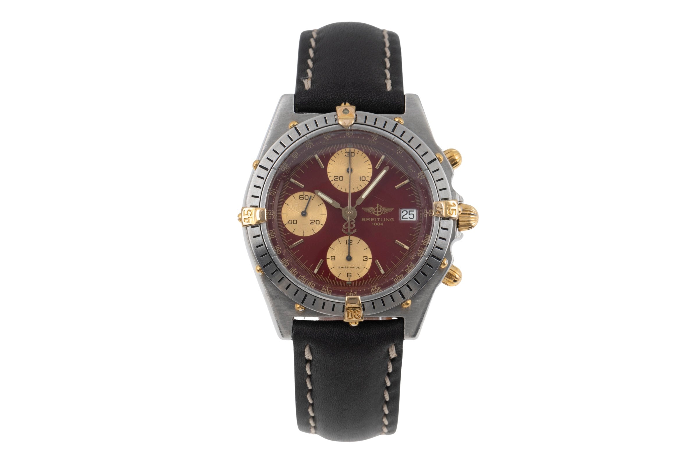 Breitling Chronomat chronograph gilt / steel automatic Kal. B13