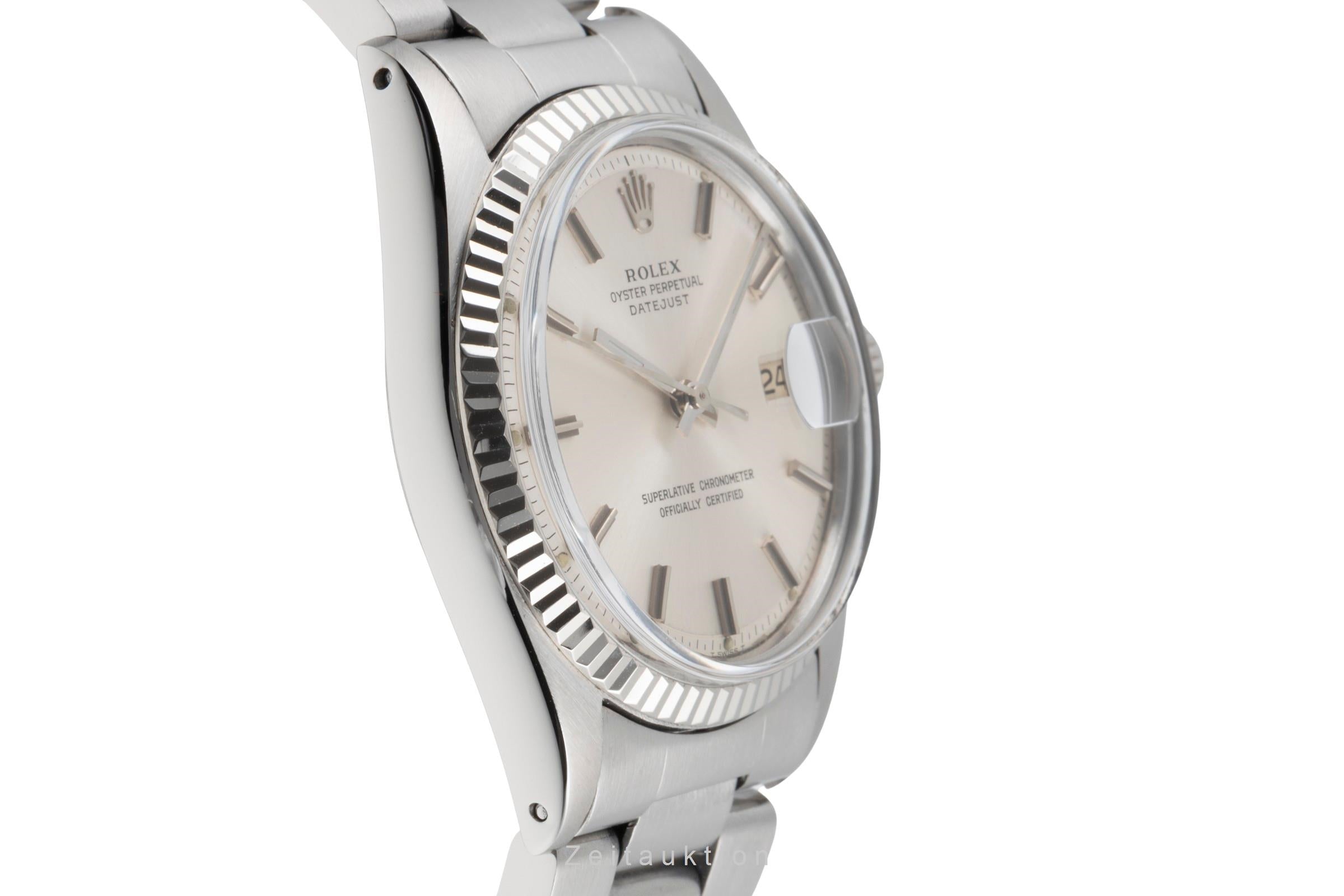 Rolex Datejust acier / or blanc automatique montre pour hommes 1601 Vintage  [2505161]
