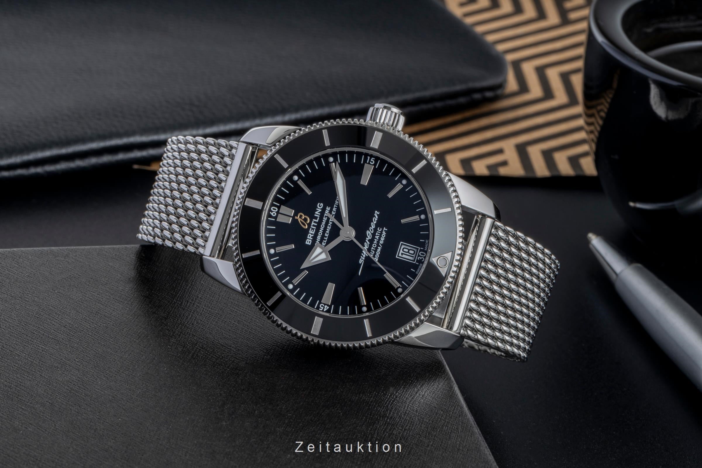 Breitling Superocean Stahl Automatik Herrenuhr Ref. AB2010 121B1A1 B&P 2018 [2505170]