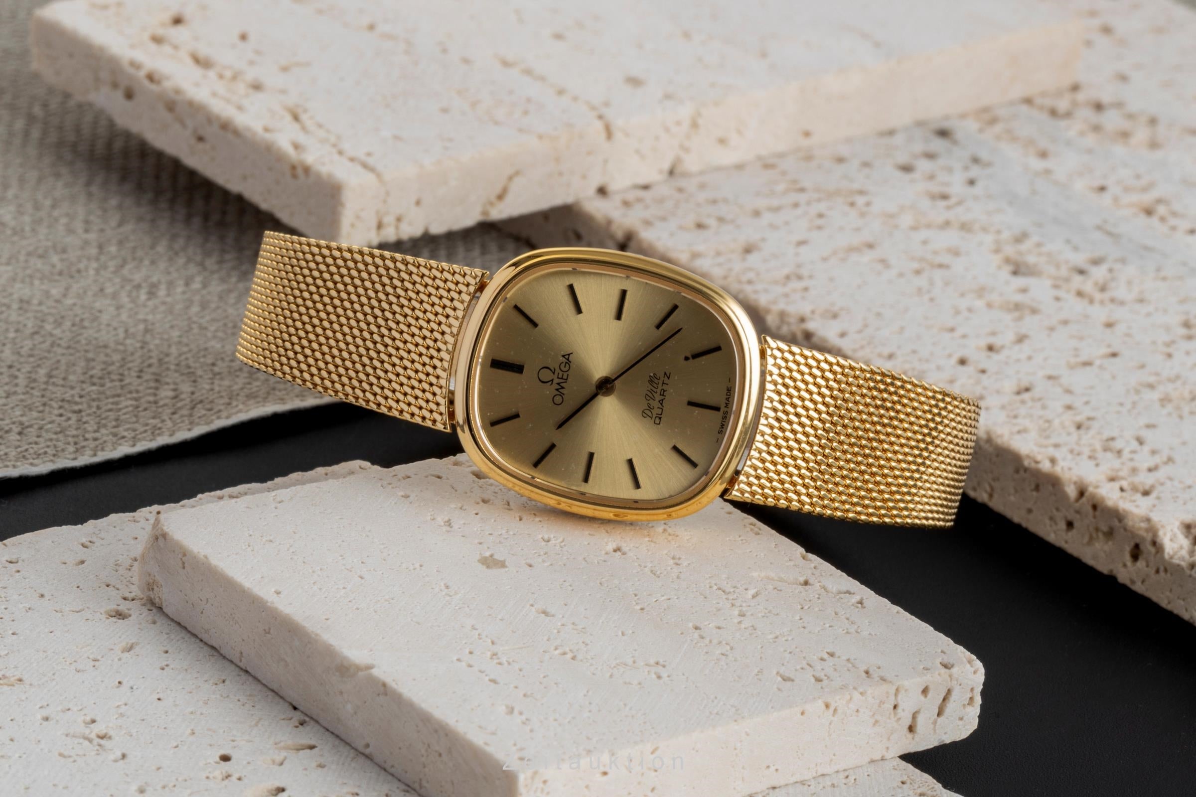 Omega De Ville acier / doré quartz montre pour femmes 591.058, 791.034  [2505171]