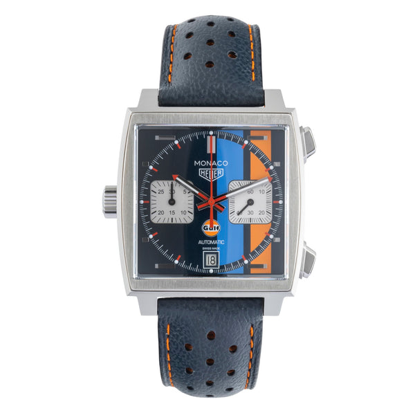 Tag Heuer Monaco chronograph steel automatic men's watch CAW211R LP: 7950EUR  [2505177]