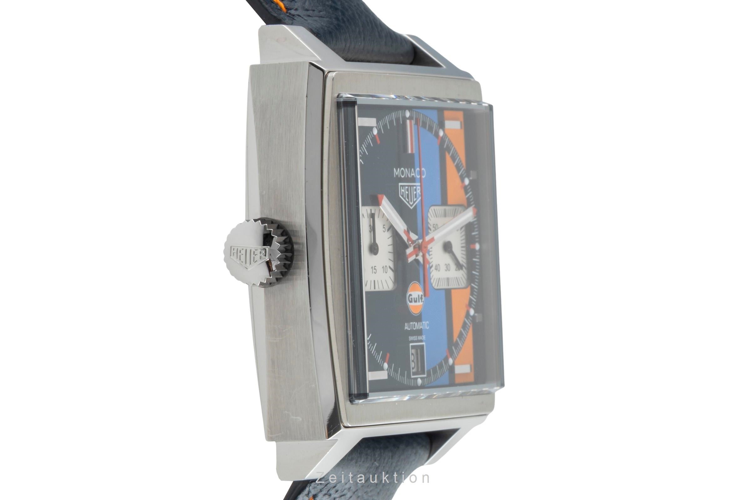 Tag Heuer Monaco chronograph steel automatic men's watch CAW211R LP: 7950EUR  [2505177]