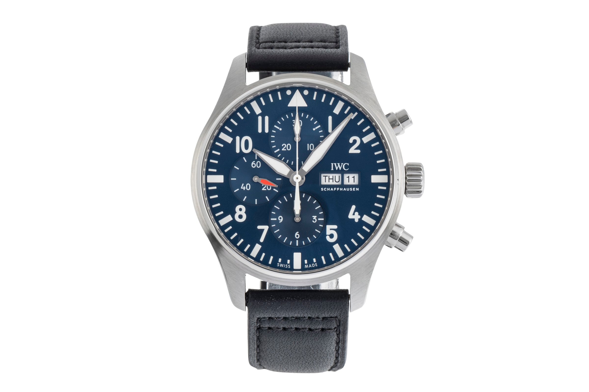 IWC Fliegerchronograph cronografo acciaio automatismo orologio da uomo IW377714 LP: 7800EUR  [2505194]