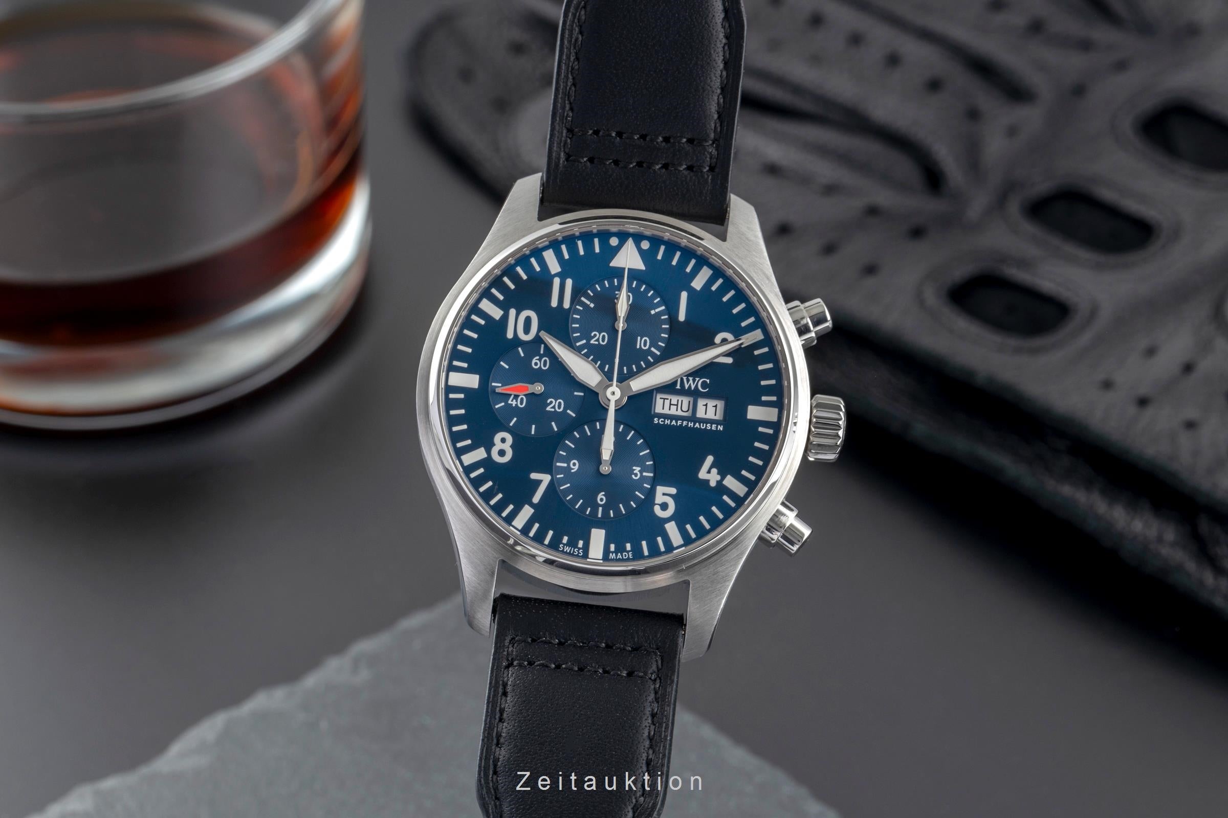 IWC Fliegerchronograph cronografo acciaio automatismo orologio da uomo IW377714 LP: 7800EUR  [2505194]