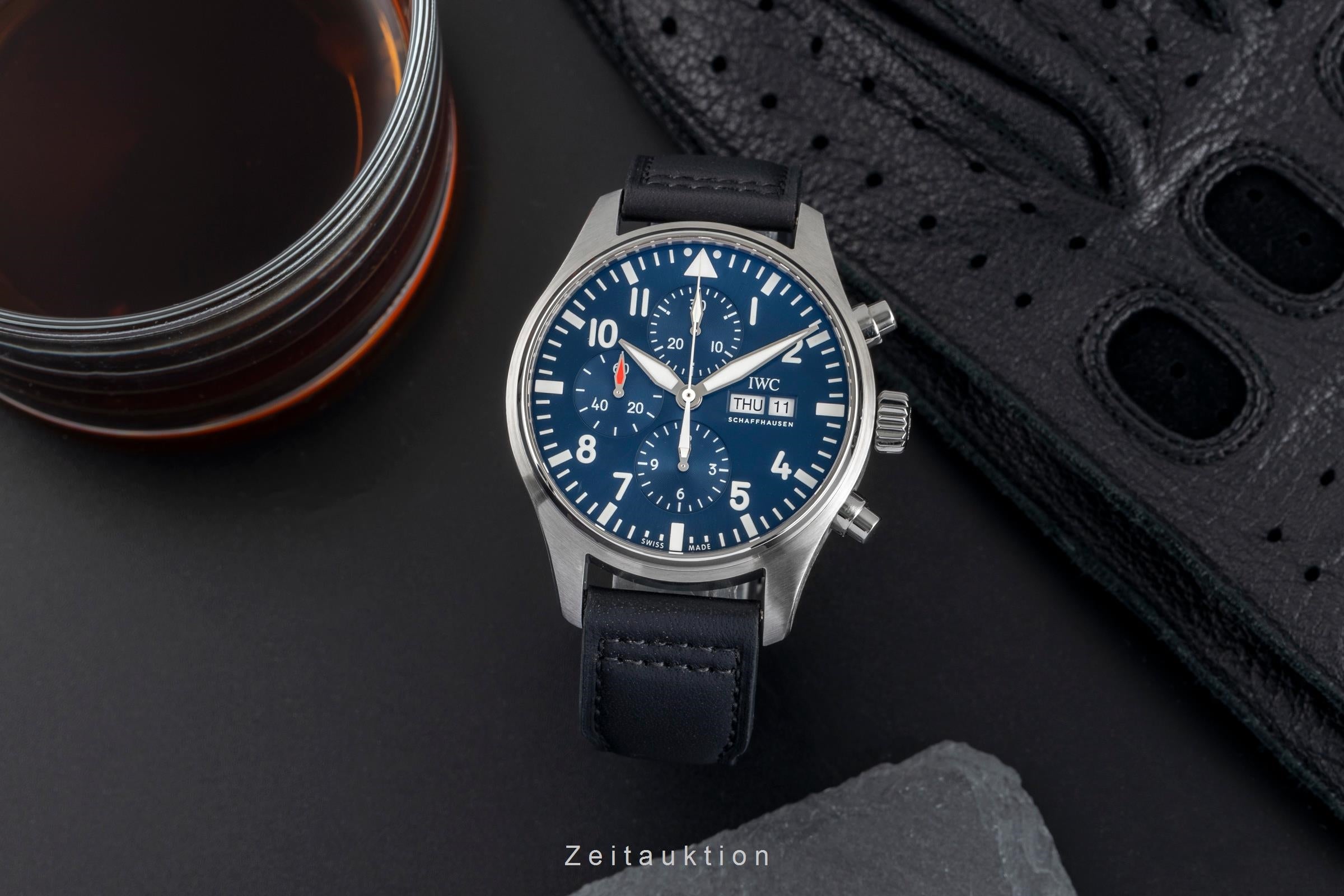 IWC Fliegerchronograph cronografo acciaio automatismo orologio da uomo IW377714 LP: 7800EUR  [2505194]