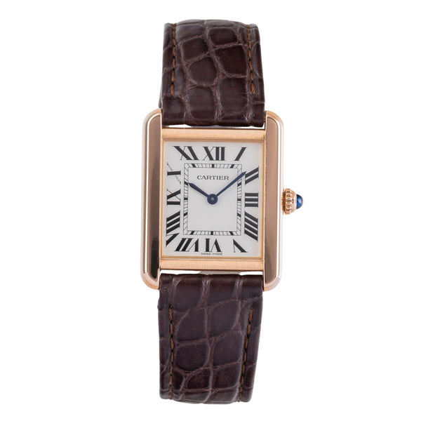 Cartier Tank oro rosado de 18 quilates cuarzo unisex W5200024  [2505200]