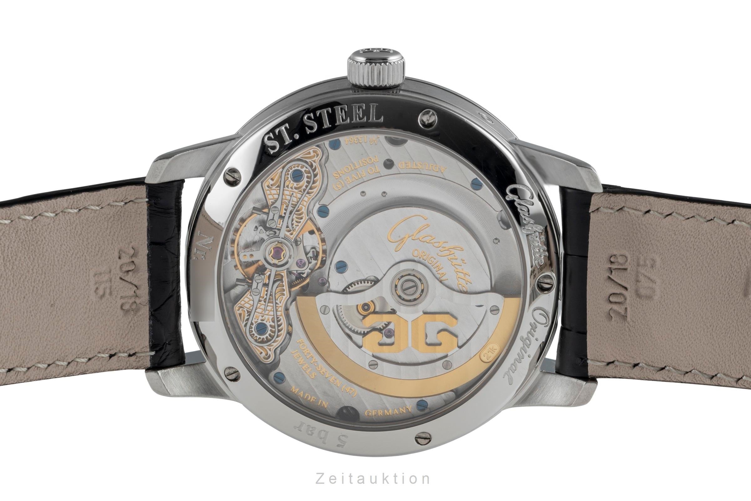 Glashütte Original PanoMaticLunar Edelstahl Ref. 1-90-02-43-32-05 NP: 11400,- € [2505204]