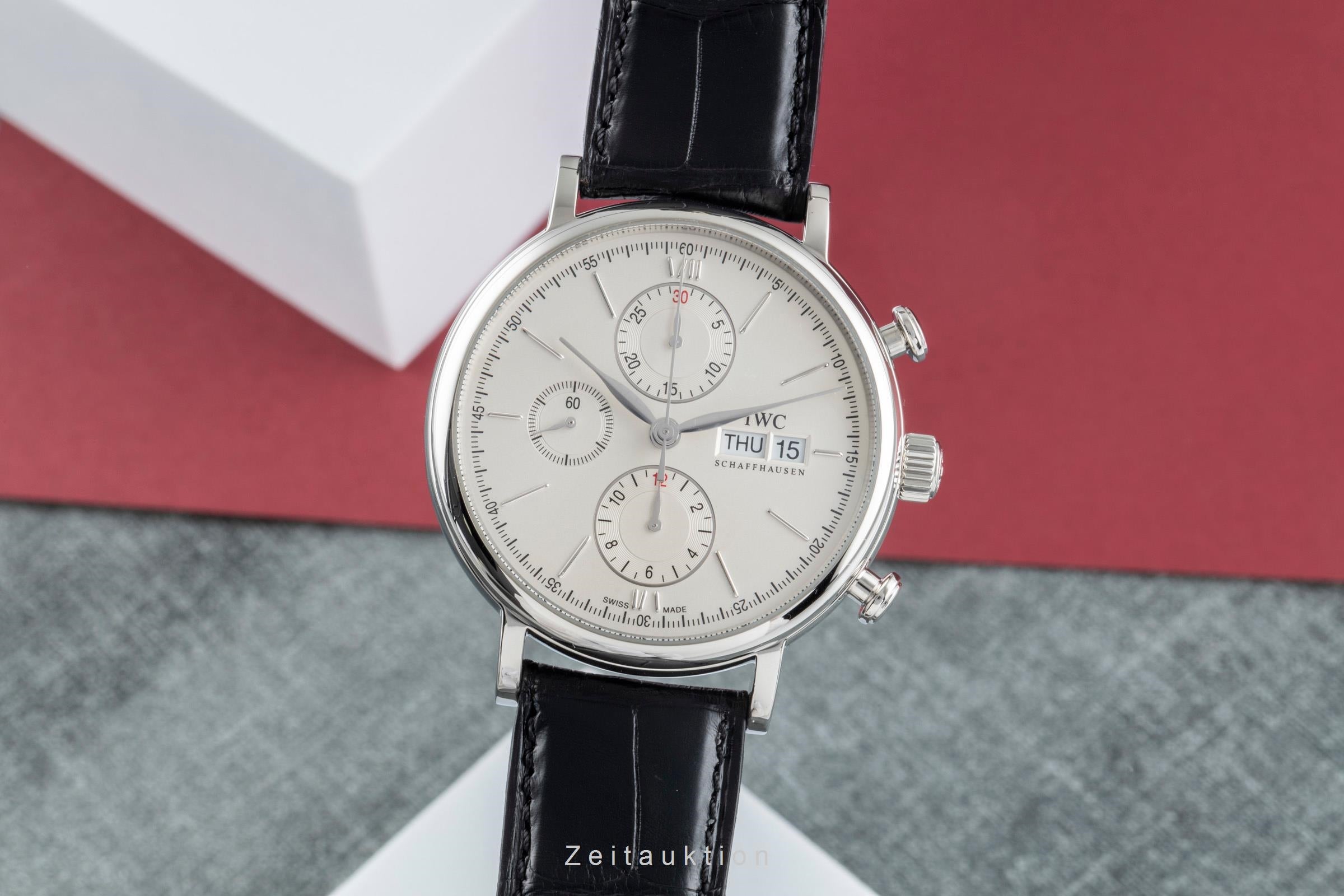 IWC Portofino chronograph steel automatic men's watch IW391001 LP: 7100EUR  [2505208]