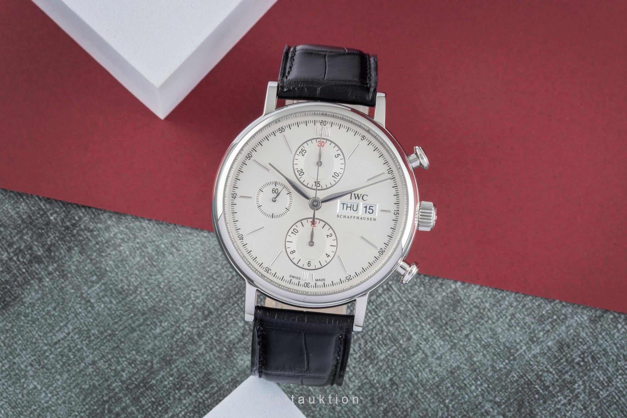 IWC Portofino chronograph steel automatic men's watch IW391001 LP: 7100EUR  [2505208]