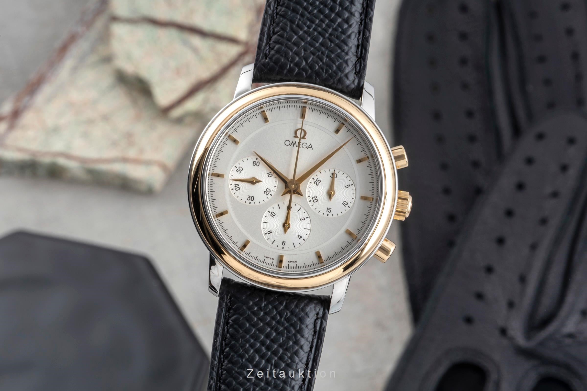 Omega De Ville cronógrafo acero / oro cuerda manual reloj para caballeros 4340.31, 145.0050  [2505210]