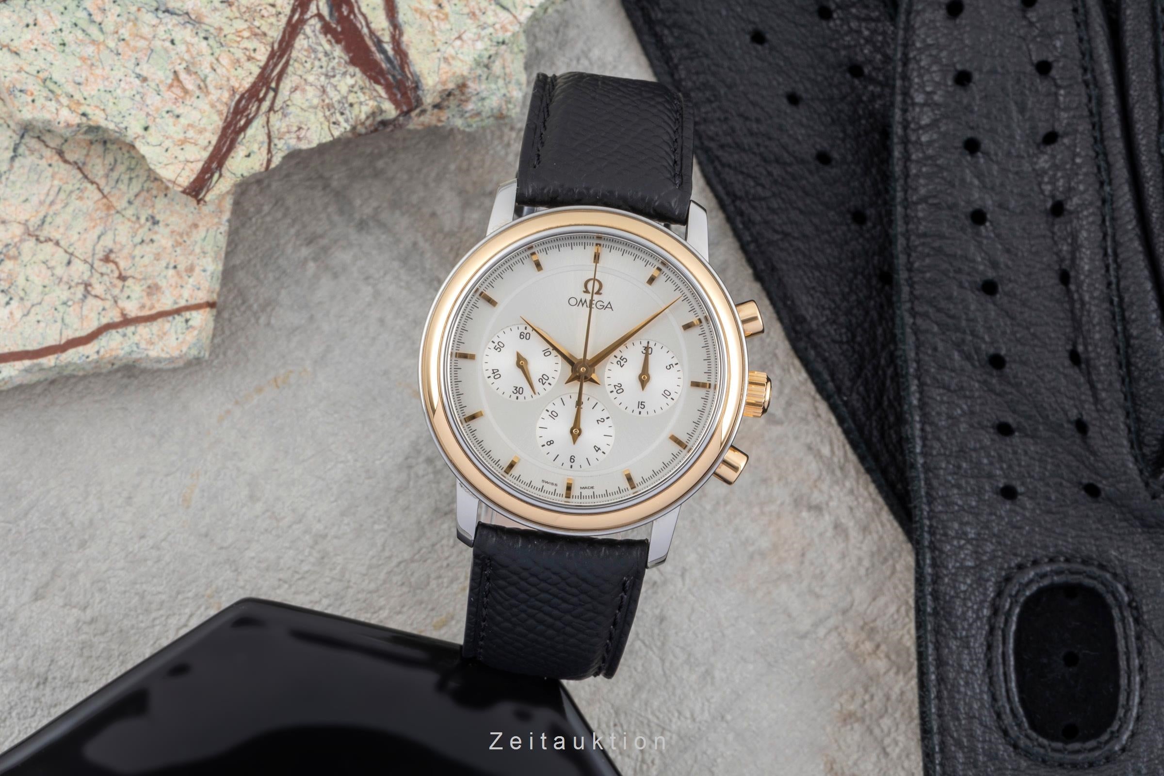 Omega De Ville cronógrafo acero / oro cuerda manual reloj para caballeros 4340.31, 145.0050  [2505210]