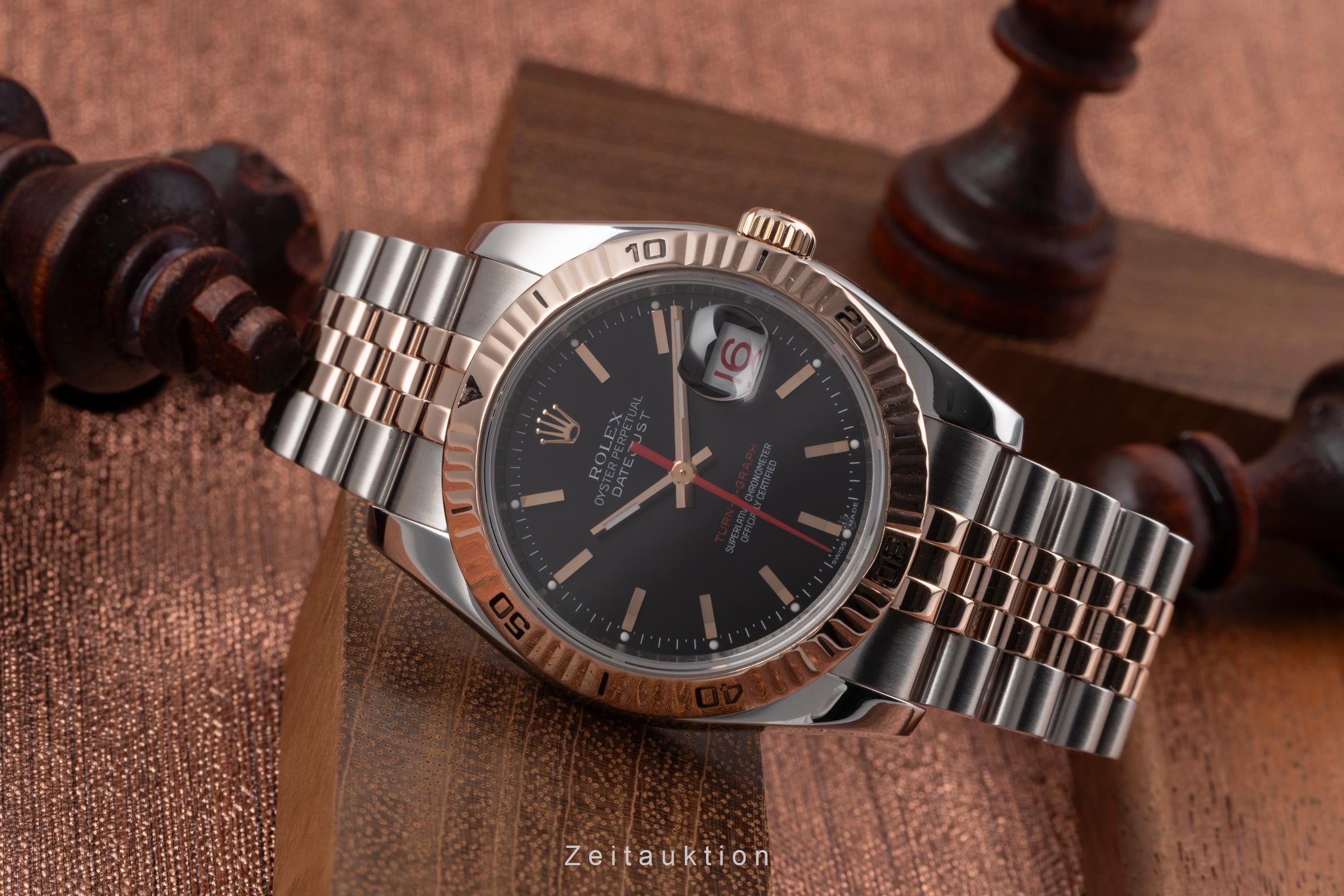 Rolex Datejust 36 Turn-O-Graph Stahl / Gold Automatik Herren Ref 116261 B&P 2009 [2505224]