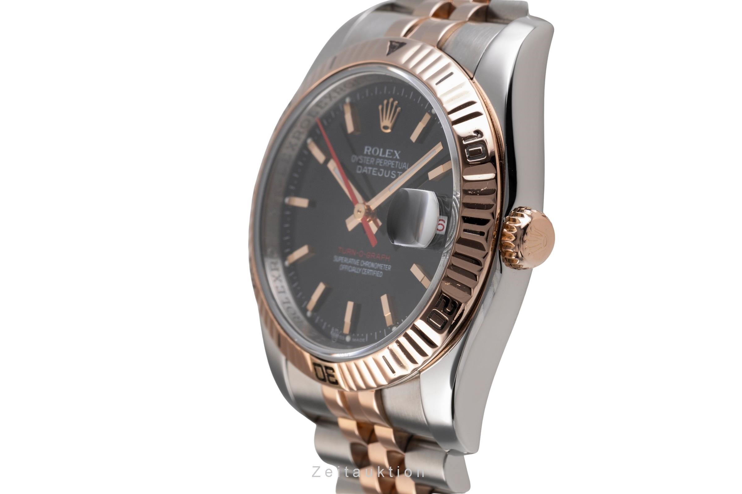 Rolex Datejust 36 Turn-O-Graph Stahl / Gold Automatik Herren Ref 116261 B&P 2009 [2505224]