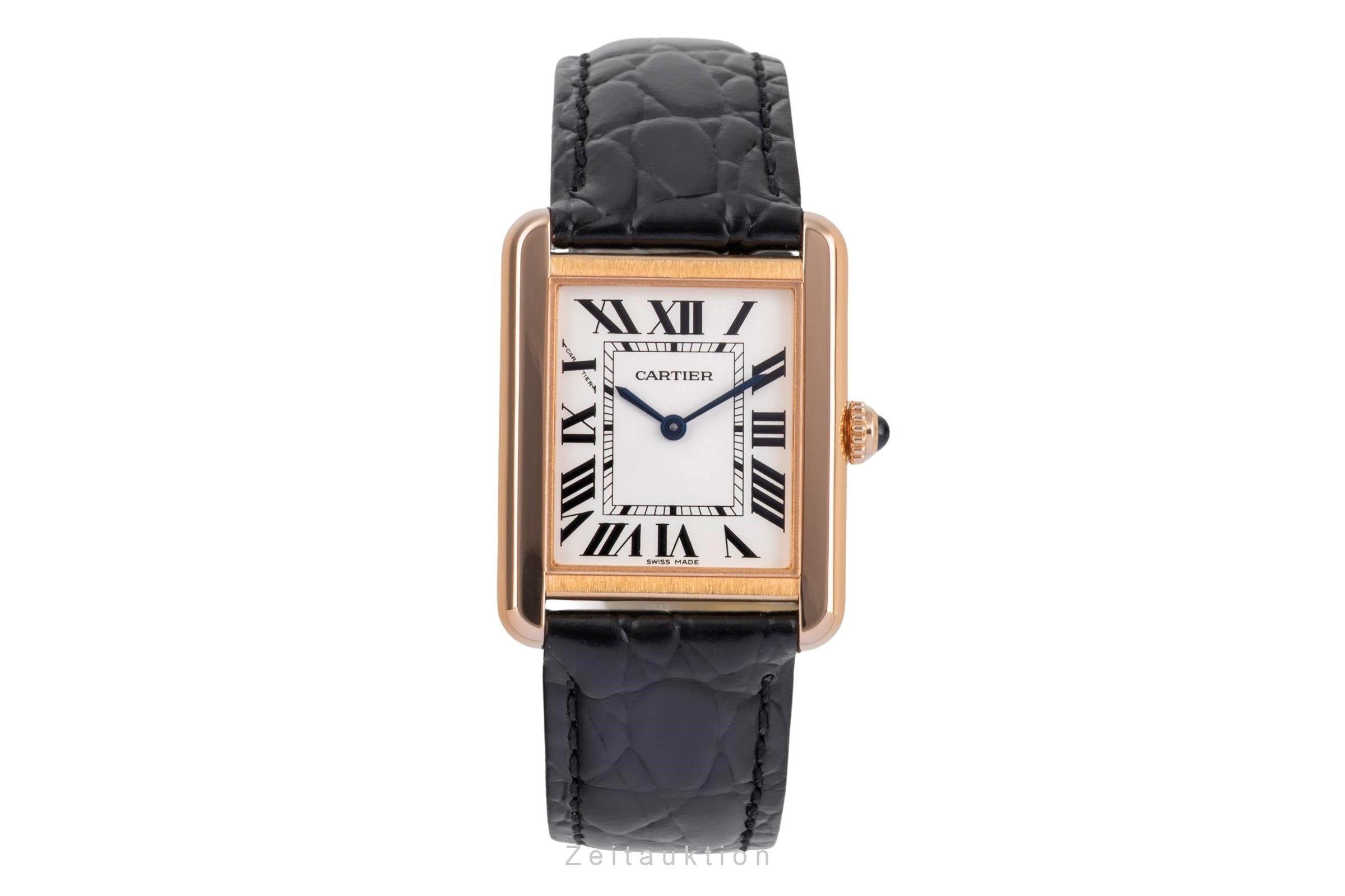 Cartier Tank oro rosado de 18 quilates cuarzo reloj para caballeros W5200024  [2505228]