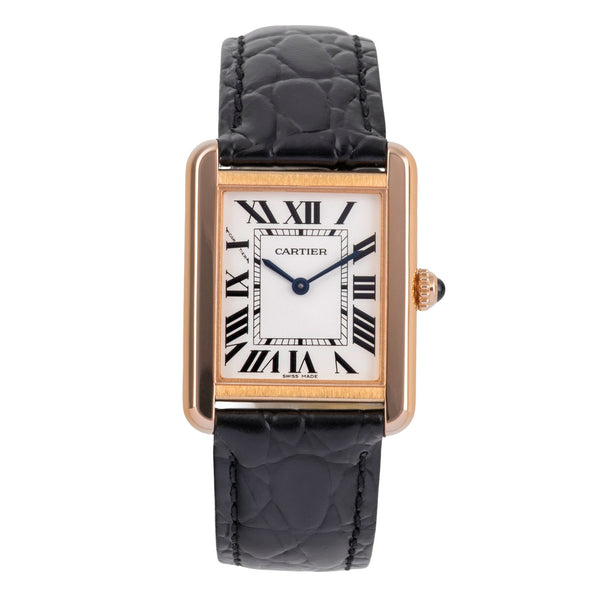 Cartier Tank oro rosado de 18 quilates cuarzo reloj para caballeros W5200024  [2505228]