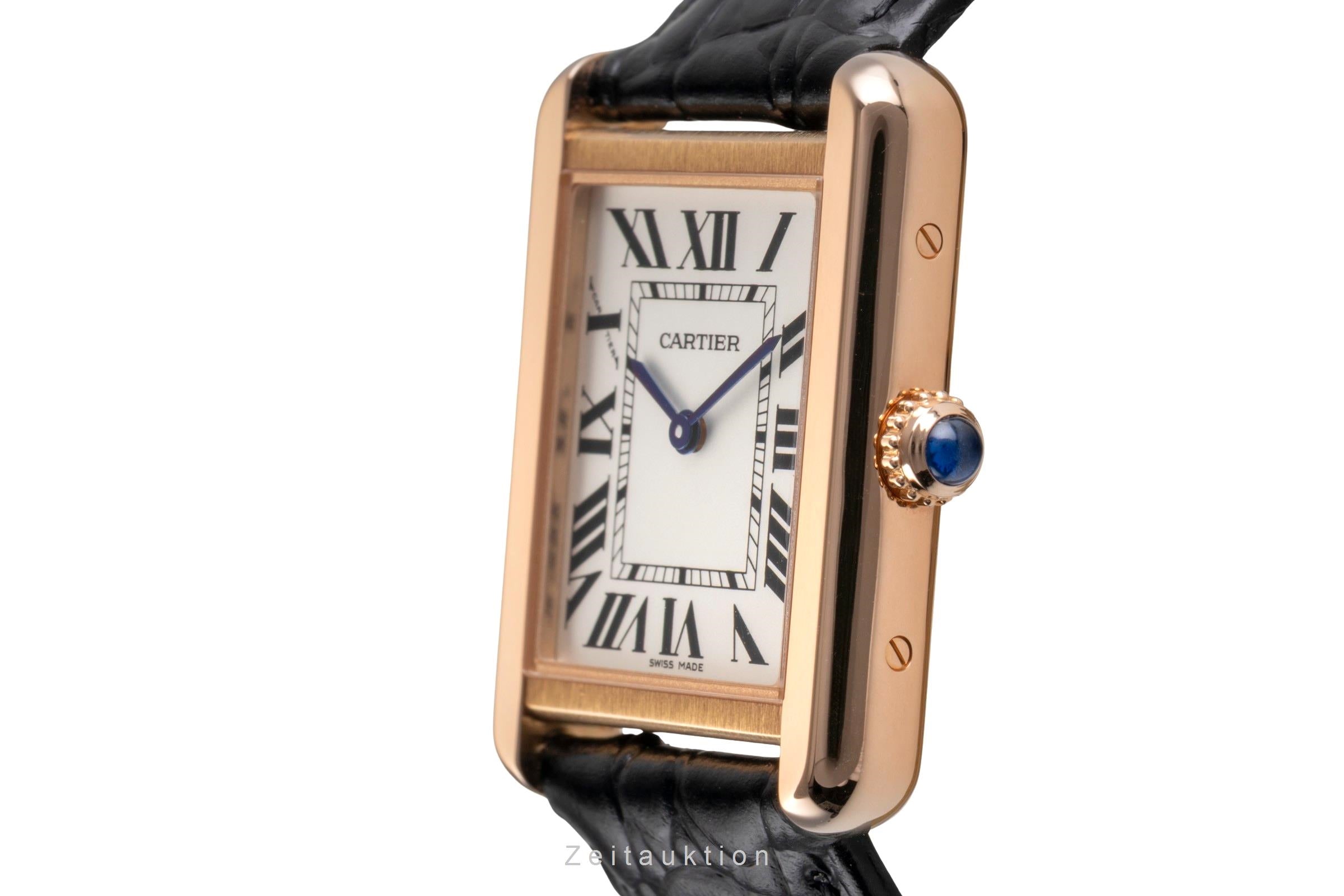 Cartier Tank oro rosado de 18 quilates cuarzo reloj para caballeros W5200024  [2505228]
