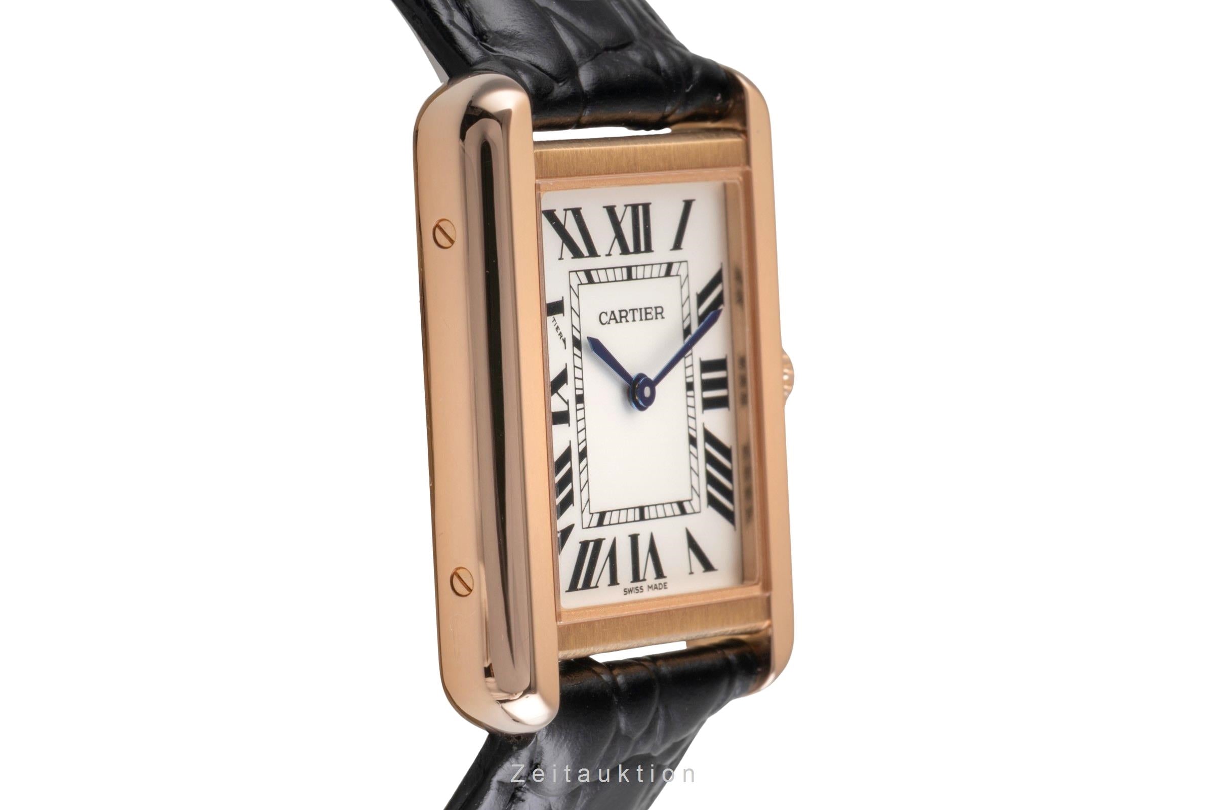 Cartier Tank oro rosado de 18 quilates cuarzo reloj para caballeros W5200024  [2505228]