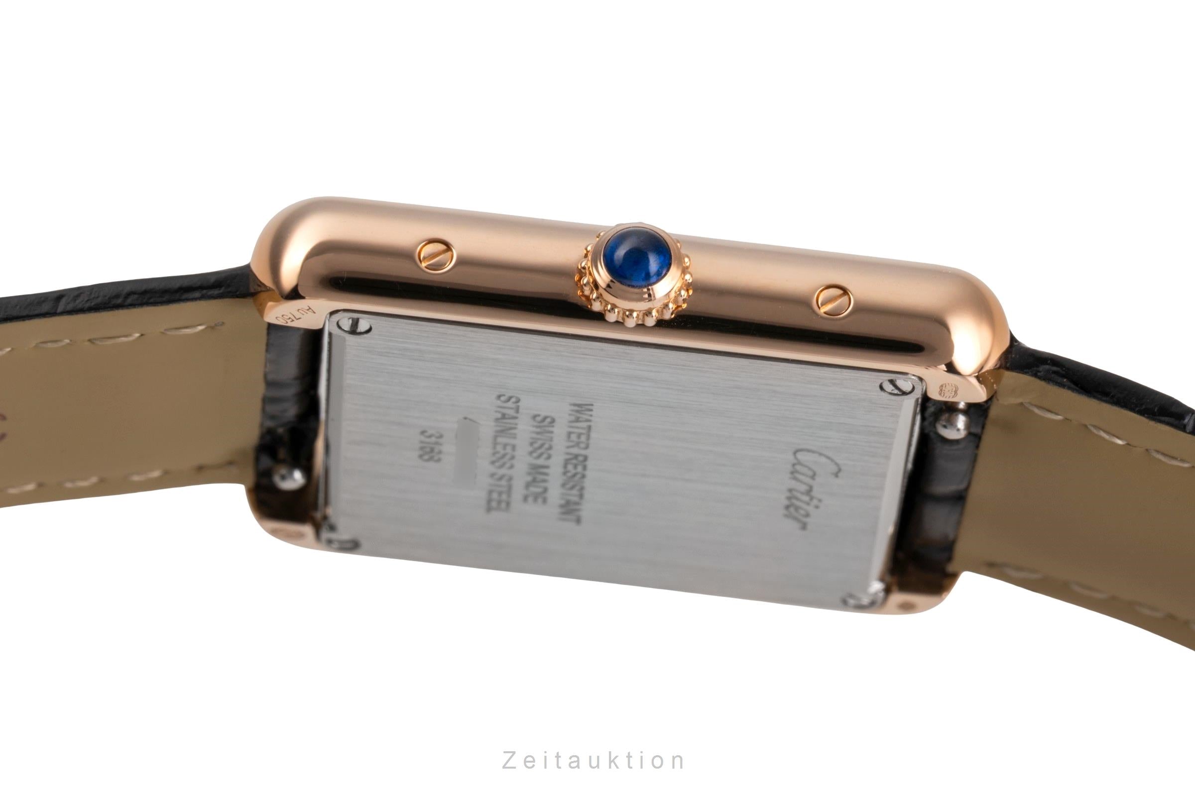 Cartier Tank oro rosado de 18 quilates cuarzo reloj para caballeros W5200024  [2505228]