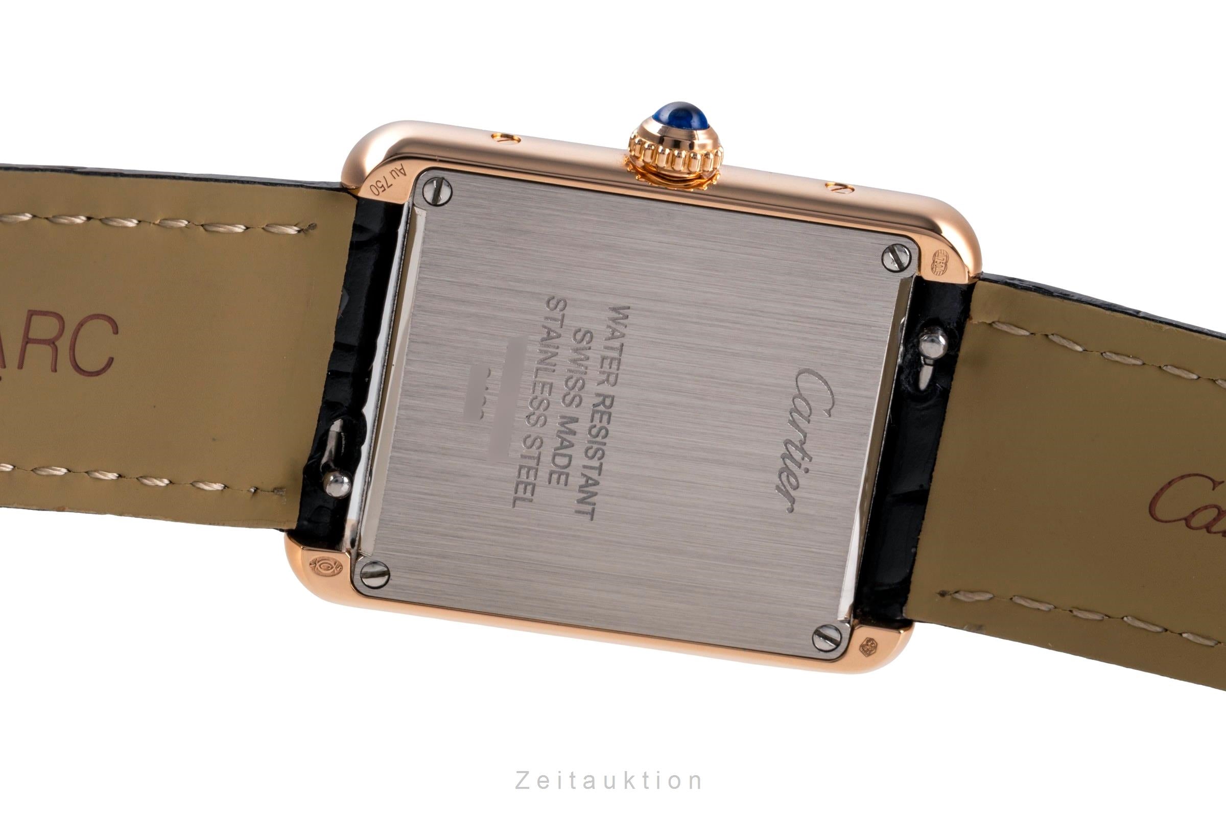 Cartier Tank oro rosado de 18 quilates cuarzo reloj para caballeros W5200024  [2505228]