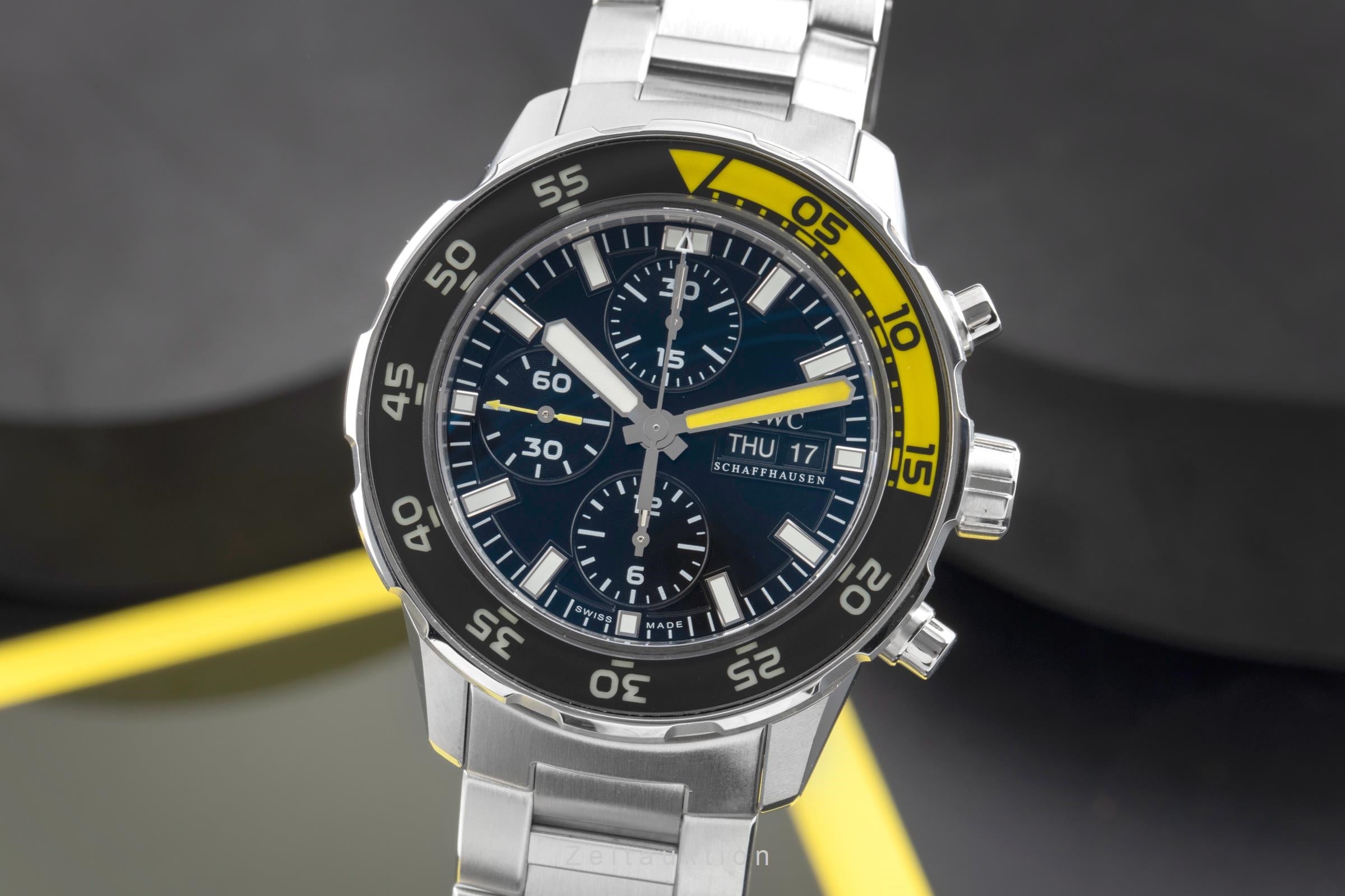 IWC Aquatimer Chronograph Stahl Automatik Herrenuhr Ref. IW376701 B&P 2015 [2505230]
