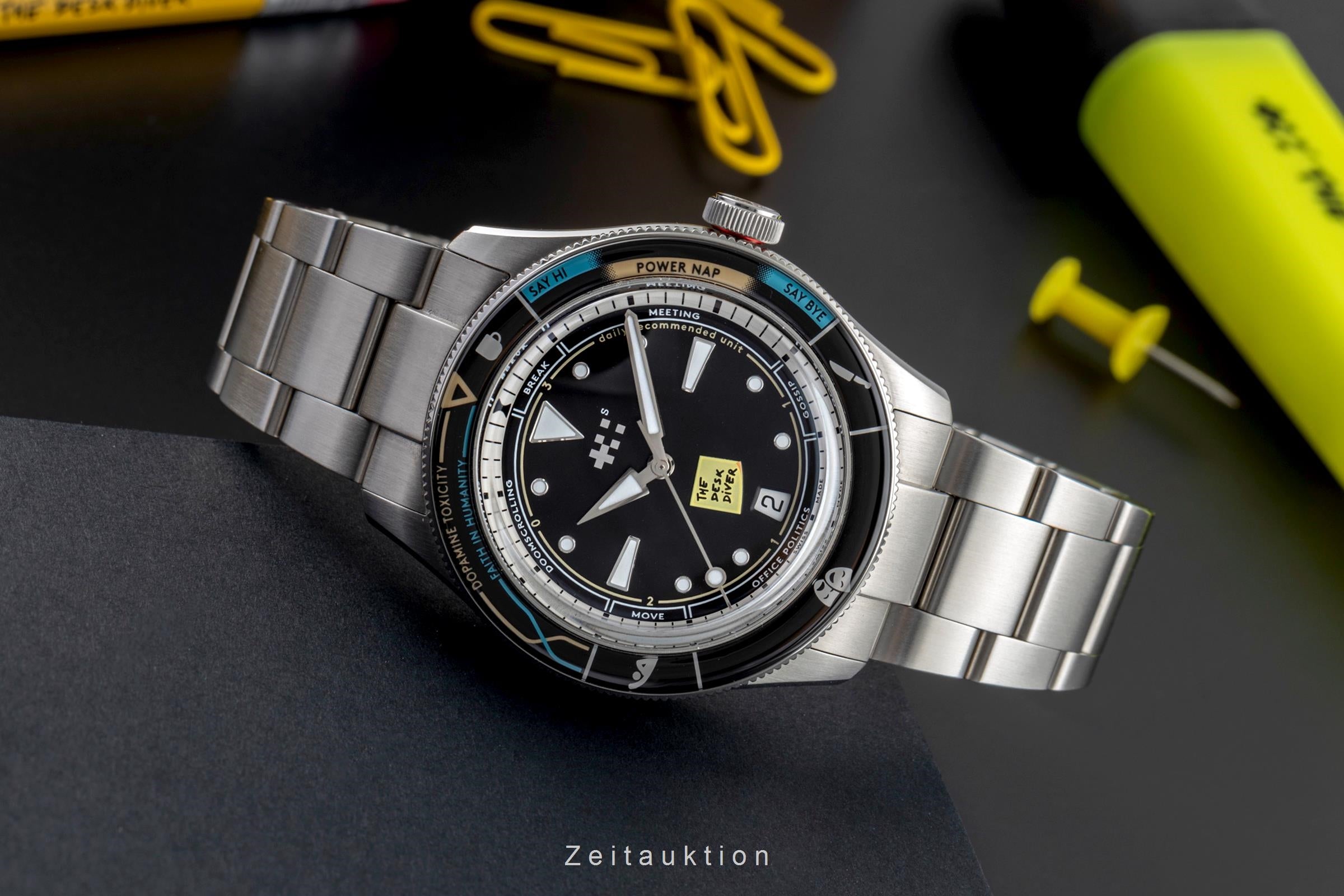 Christopher Ward Desk Diver steel automatic Ref. C65-41ADA2-DDK