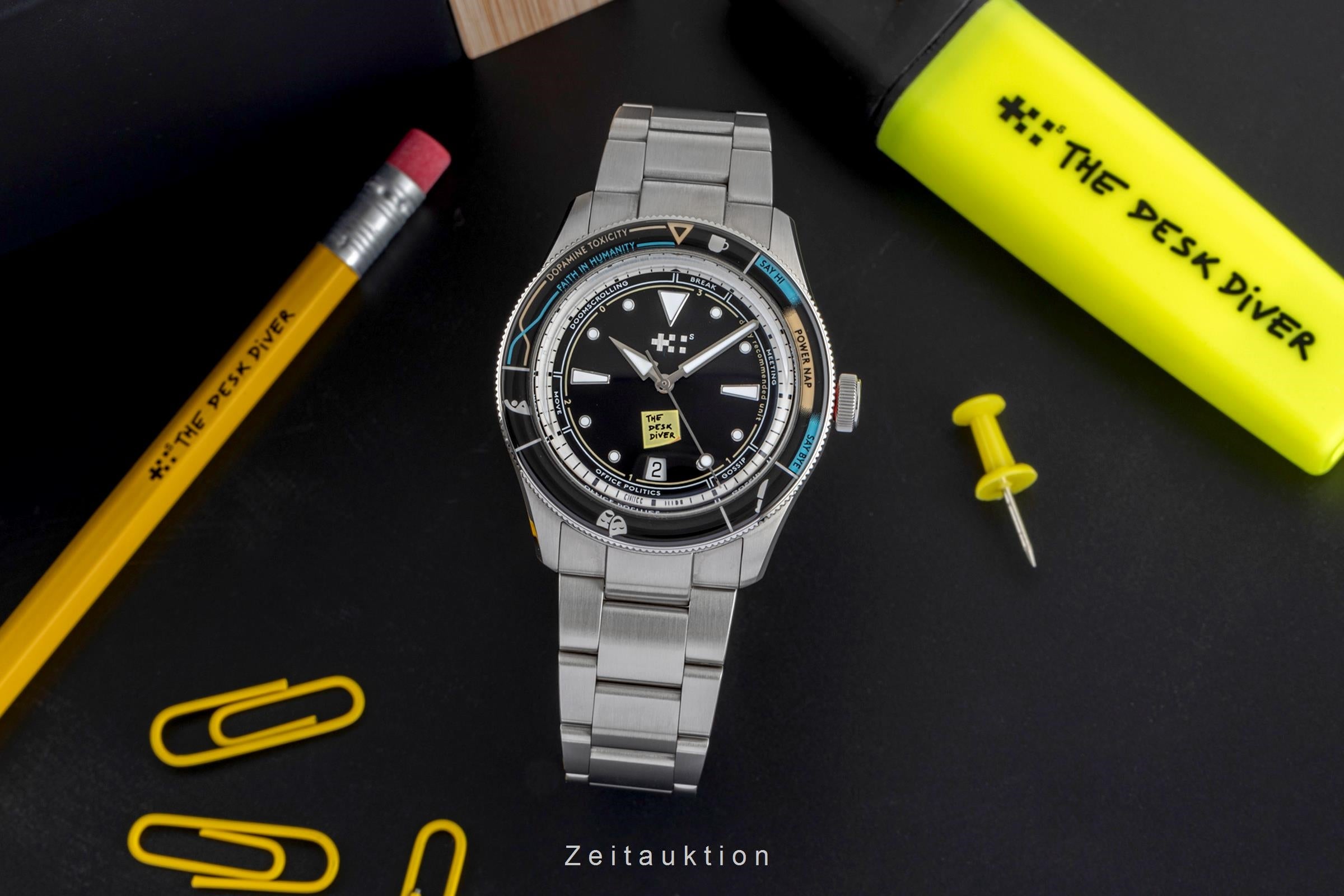 Christopher Ward Desk Diver steel automatic Ref. C65-41ADA2-DDK