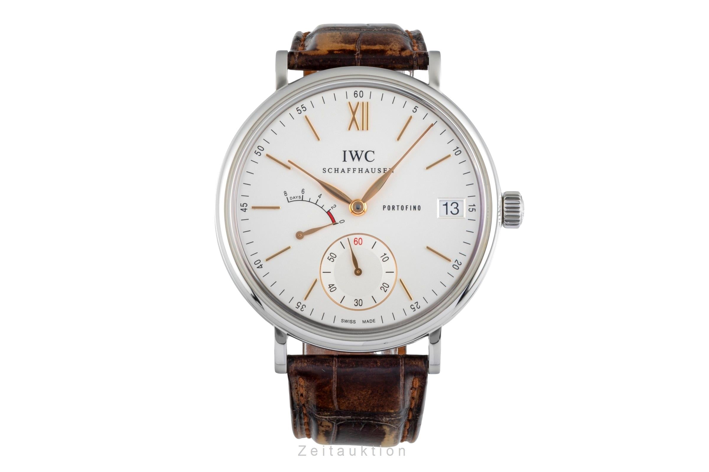 IWC Portofino Hand-Wound Eight Days Edelstahl Herrenuhr Ref. IW510103 [2505234]