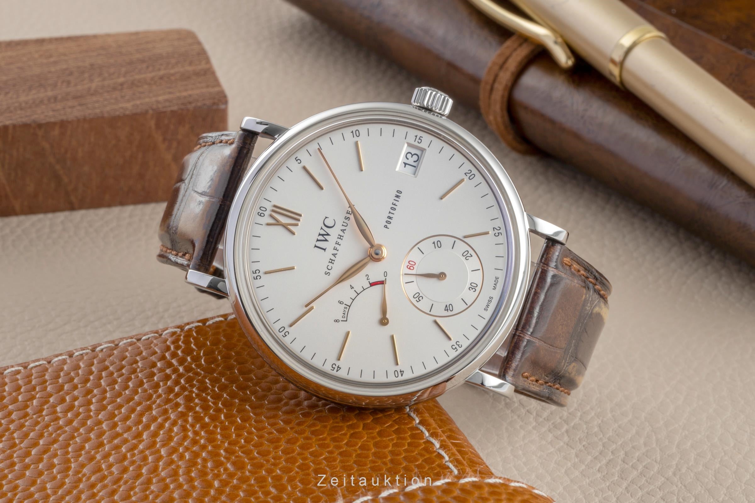 IWC Portofino Hand-Wound Eight Days Edelstahl Herrenuhr Ref. IW510103 [2505234]
