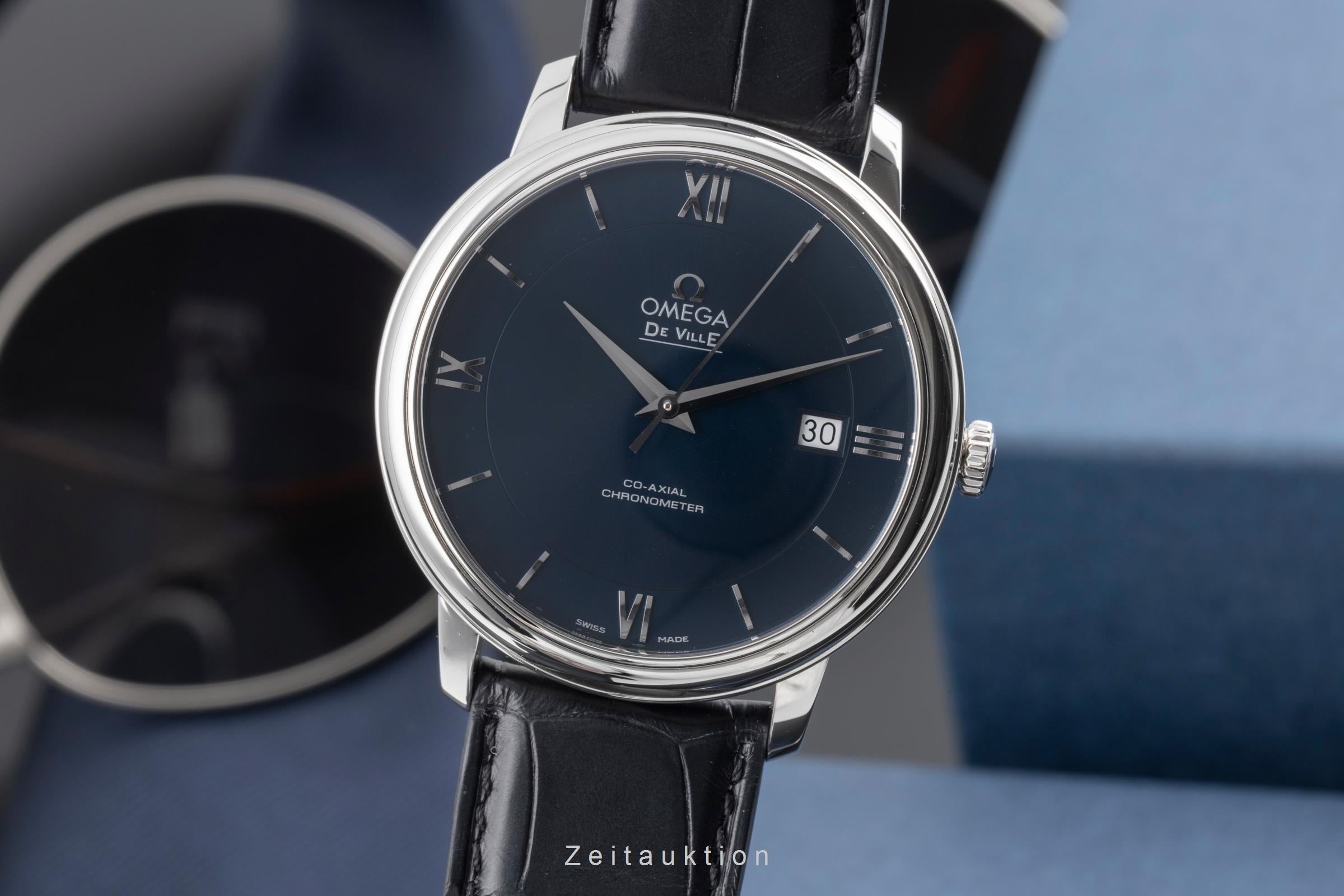 Omega De Ville acier automatique montre pour hommes 424.13.40.20.03.001 LP: 3500EUR  [2505237]