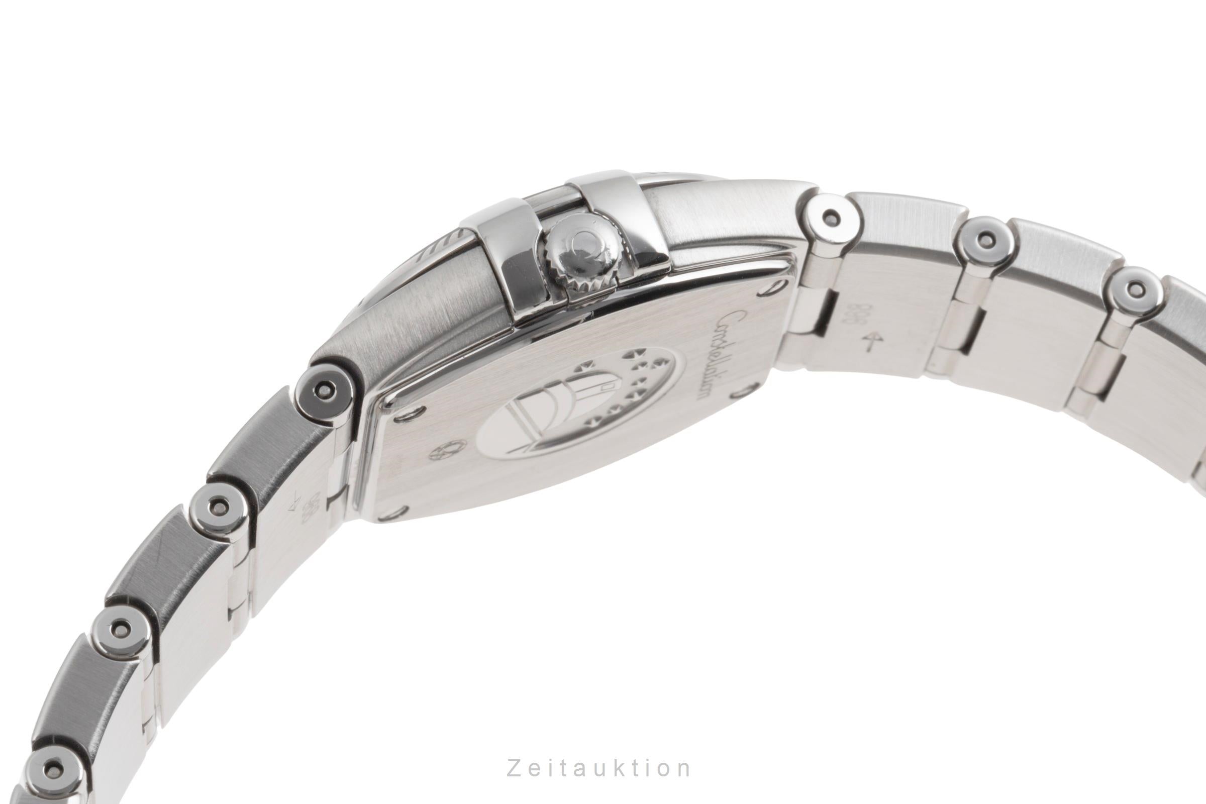 Omega Constellation Diamond Dial Stahl Damenuhr Ref. 123.10.24.60.51.001 B&P [2505248]