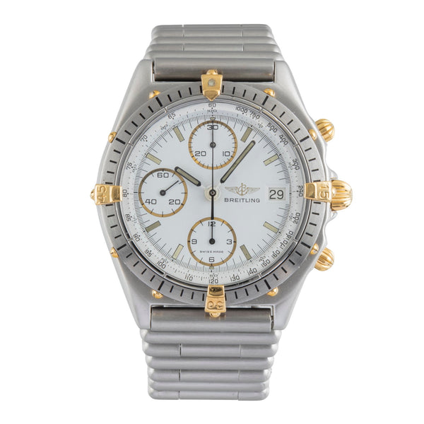 Breitling Chronomat chronograph gilt / steel automatic men's watch 81950  [2505250]