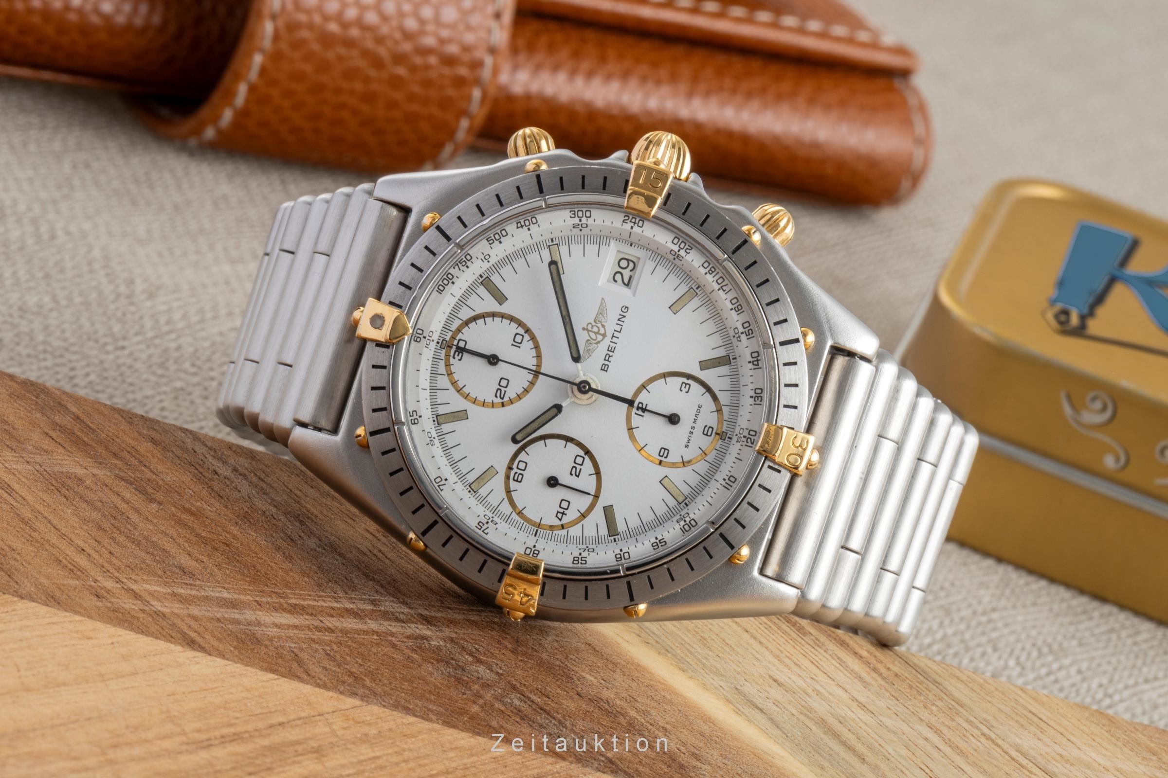 Breitling Chronomat chronograph gilt / steel automatic men's watch 81950  [2505250]