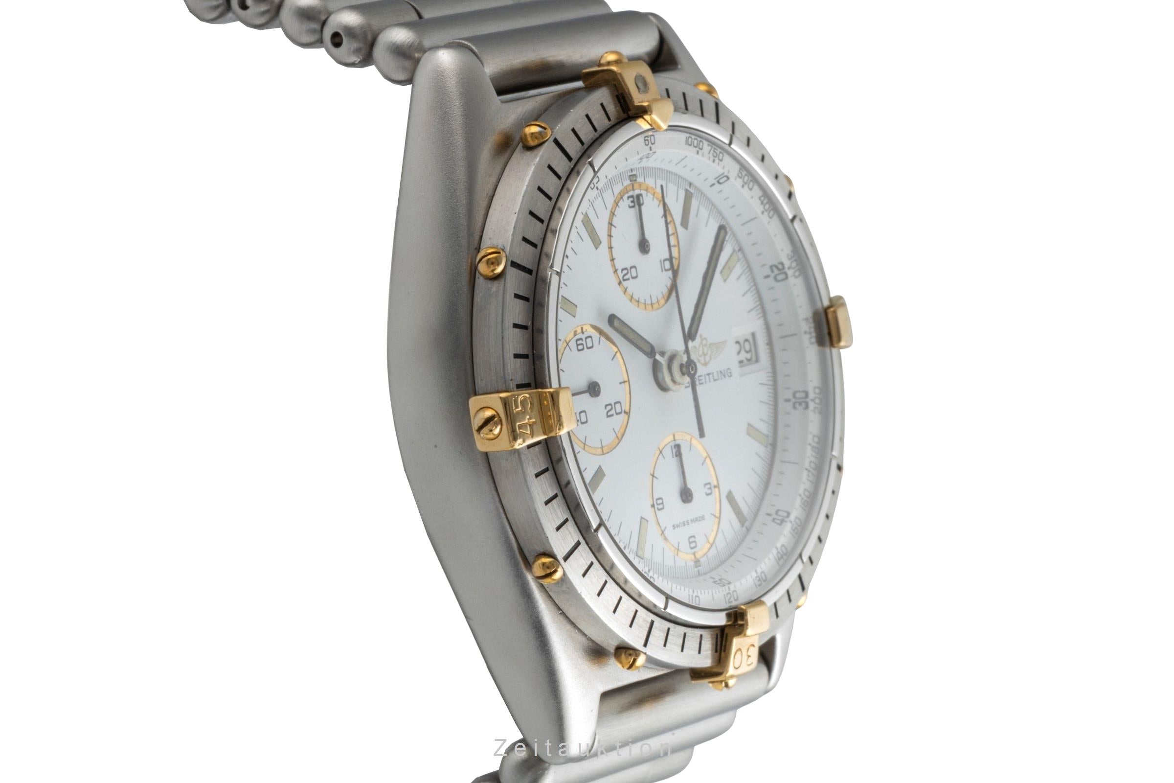 Breitling Chronomat chronograph gilt / steel automatic men's watch 81950  [2505250]