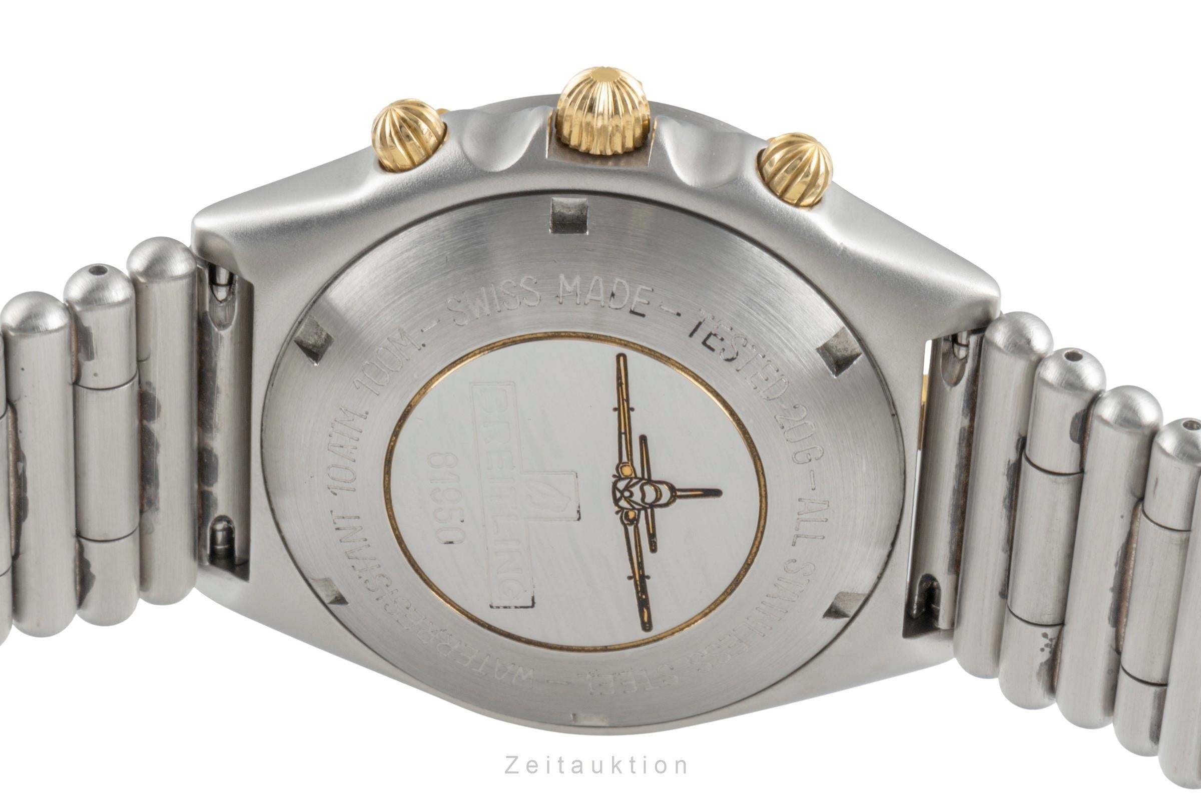 Breitling Chronomat chronograph gilt / steel automatic men's watch 81950  [2505250]