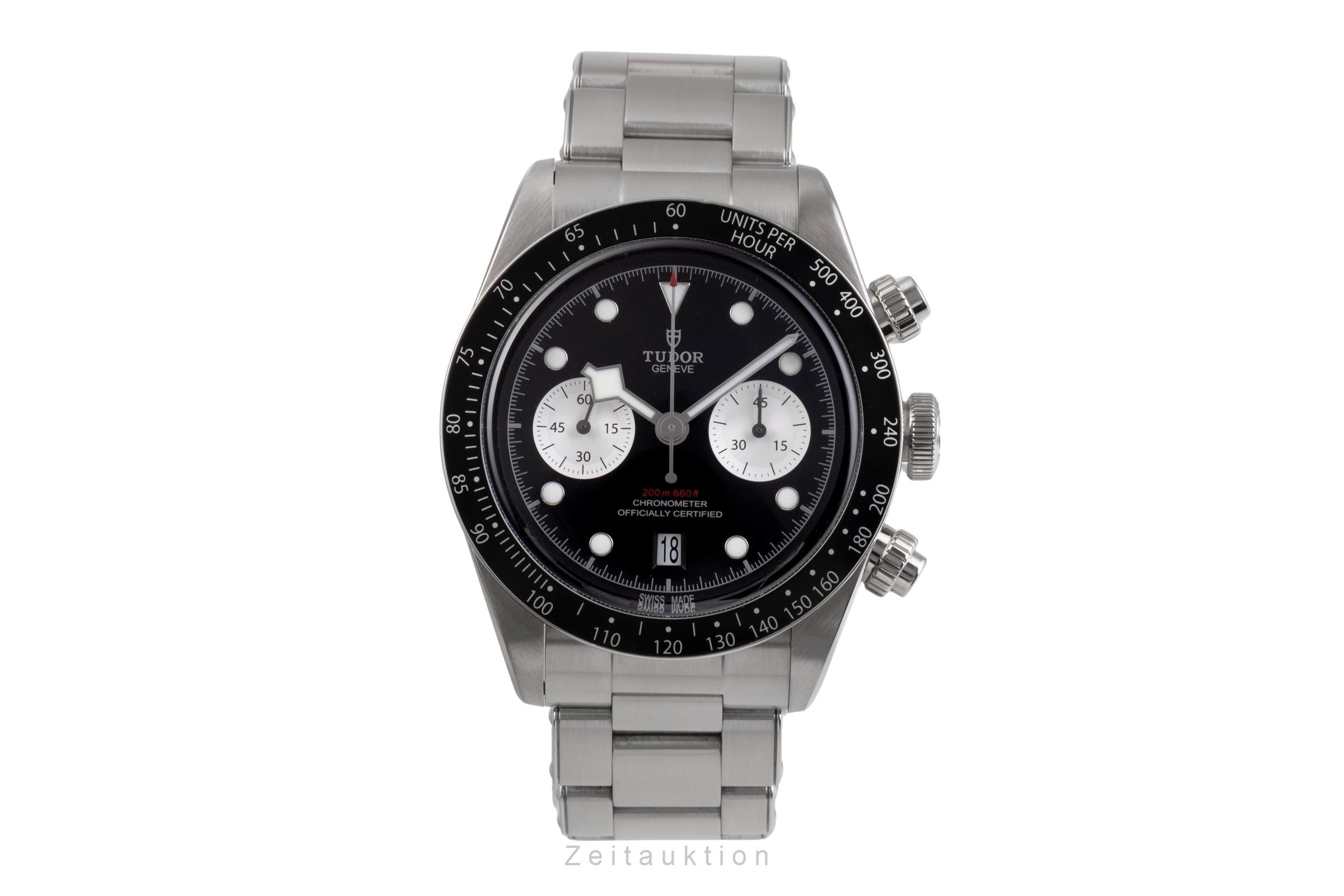 Tudor Heritage Black Bay chronographe acier automatique montre pour hommes 79360N  [2505255]