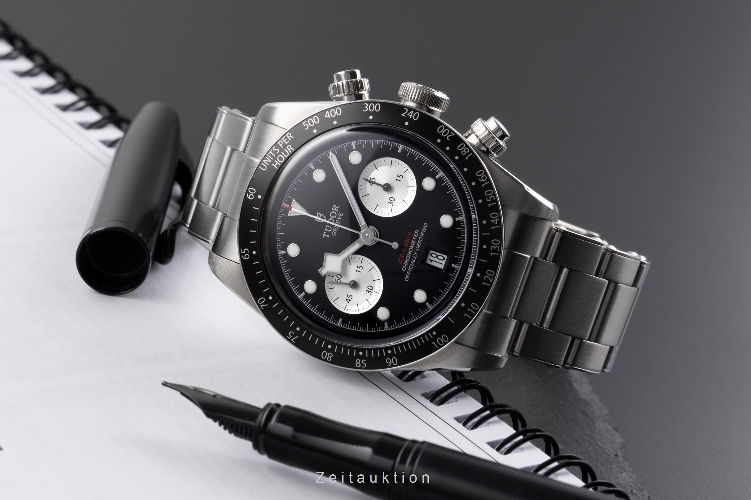 Tudor Heritage Black Bay chronographe acier automatique montre pour hommes 79360N  [2505255]