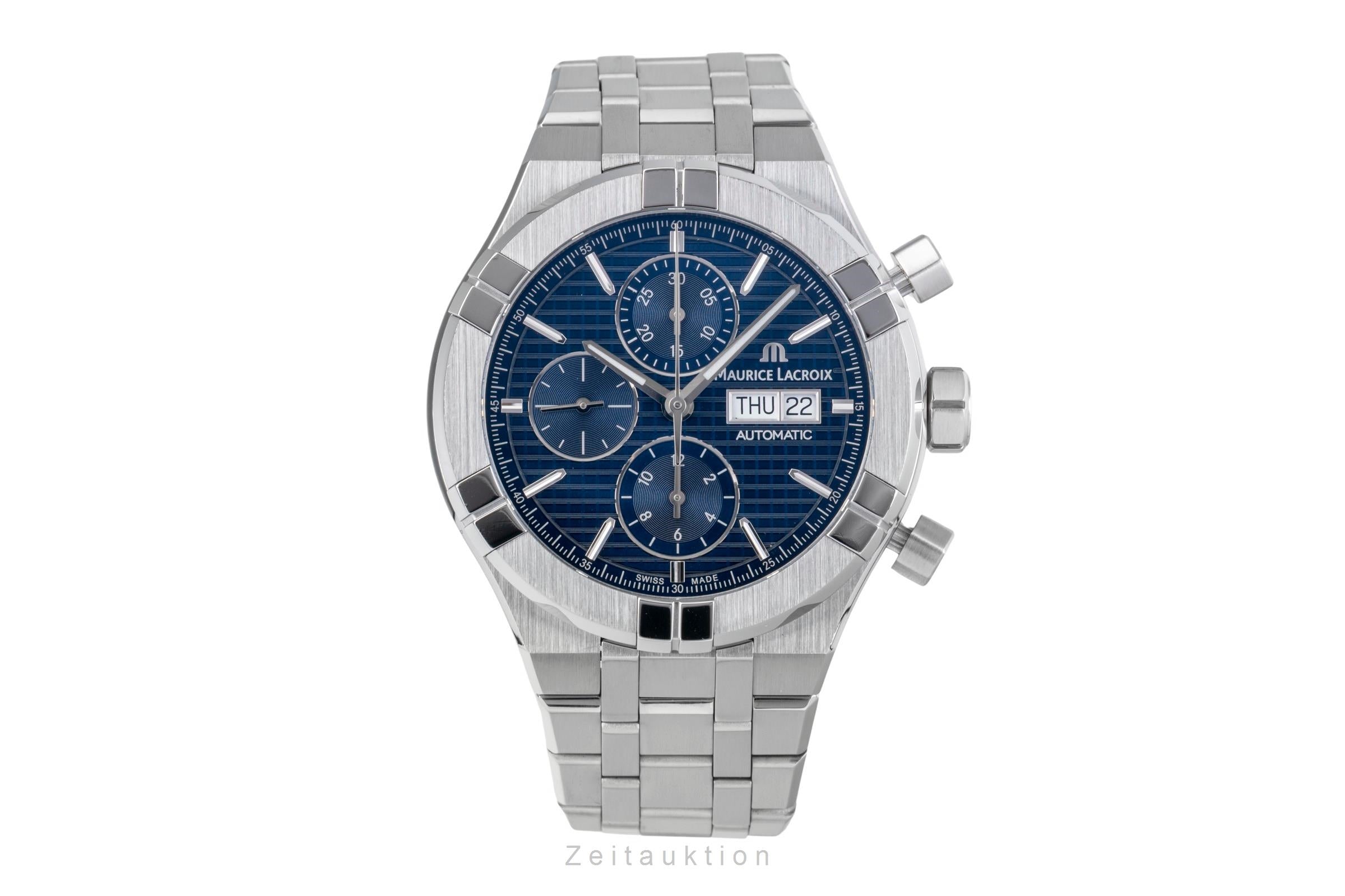 Maurice Lacroix Aikon chronographe acier automatique montre pour hommes AI6038-SS002-4301 LP: 3400EUR  [2505256]